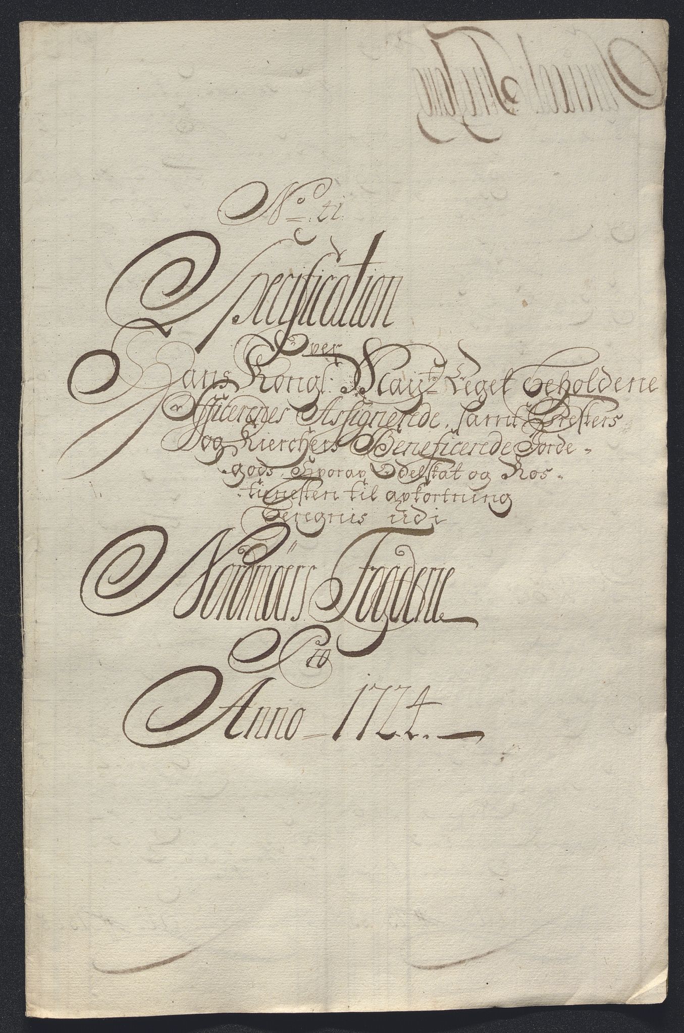 Rentekammeret inntil 1814, Reviderte regnskaper, Fogderegnskap, AV/RA-EA-4092/R56/L3757: Fogderegnskap Nordmøre, 1724, p. 261