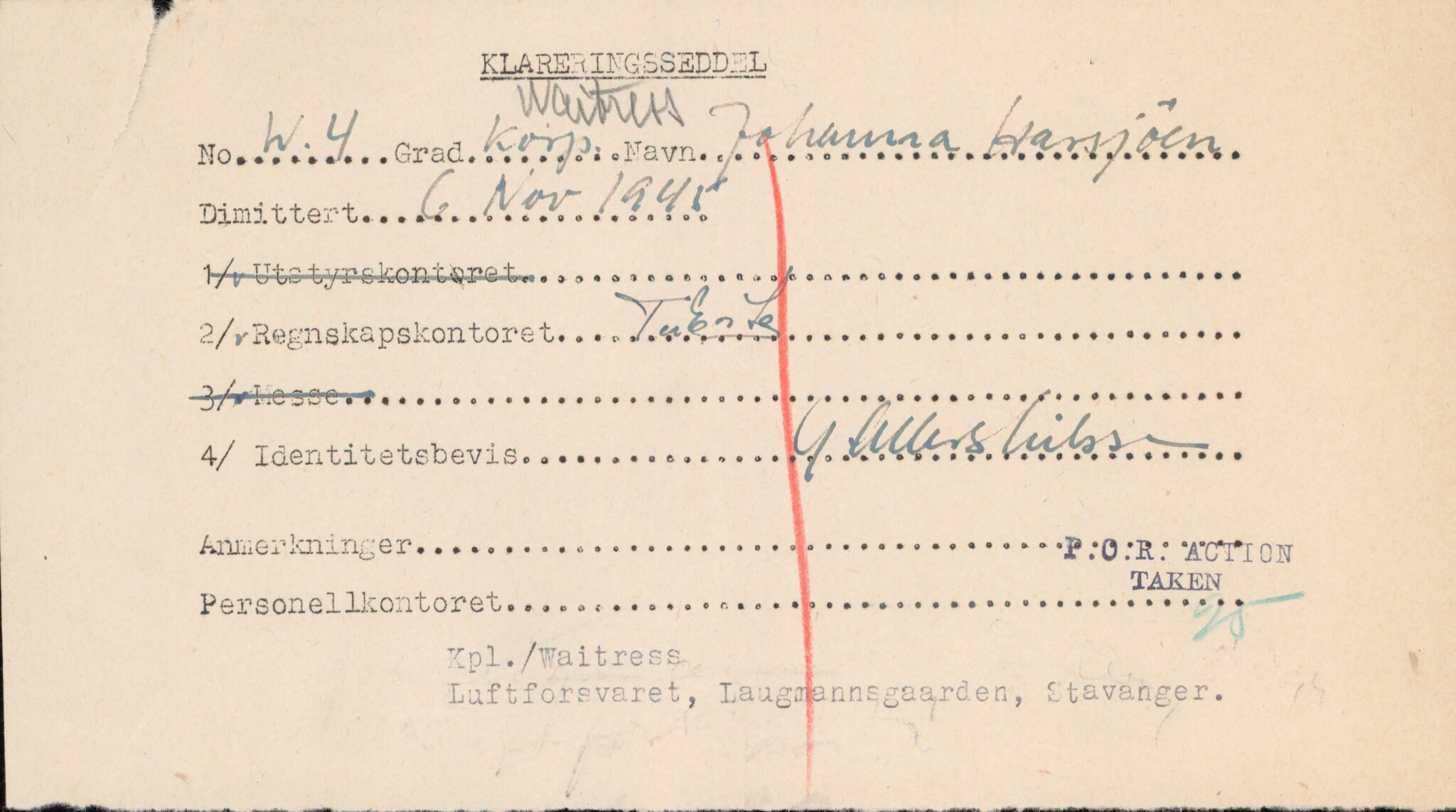 Forsvaret, Forsvarets overkommando/Luftforsvarsstaben, AV/RA-RAFA-4079/P/Pa/L0011: Personellpapirer, 1904, p. 262