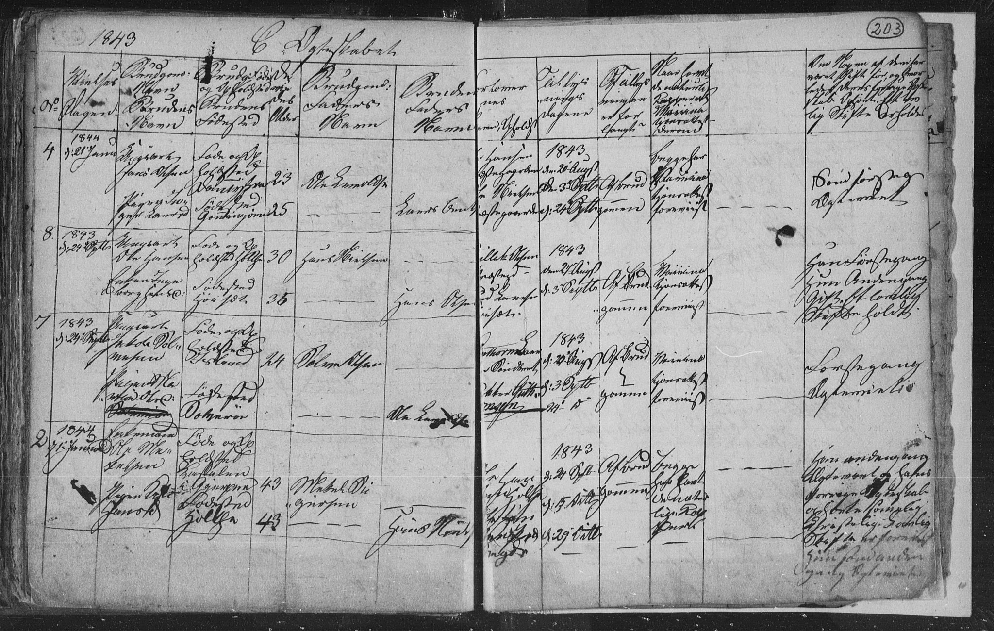 Siljan kirkebøker, SAKO/A-300/G/Ga/L0001: Parish register (copy) no. 1, 1827-1847, p. 203