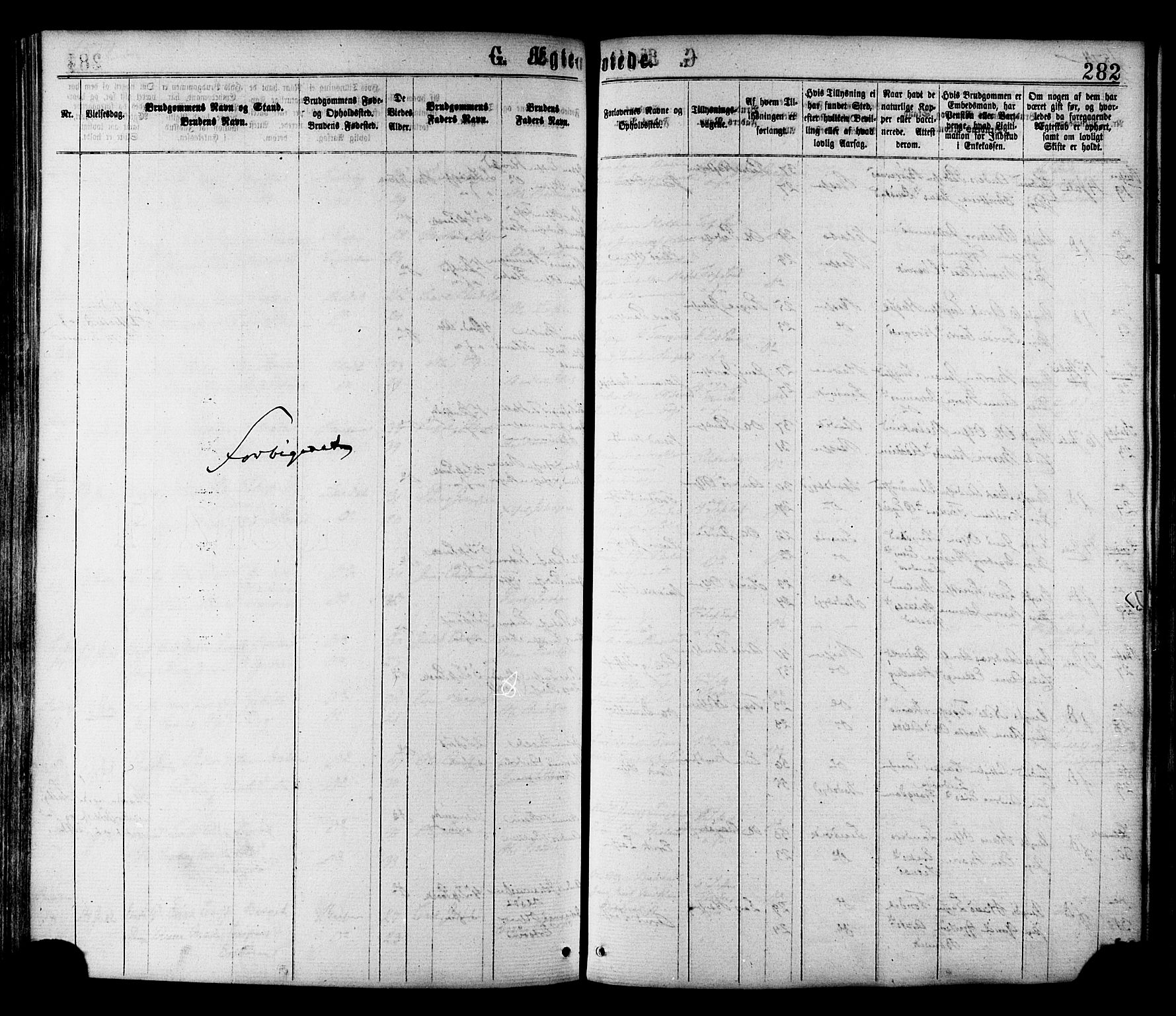Ministerialprotokoller, klokkerbøker og fødselsregistre - Sør-Trøndelag, SAT/A-1456/646/L0613: Parish register (official) no. 646A11, 1870-1884, p. 282