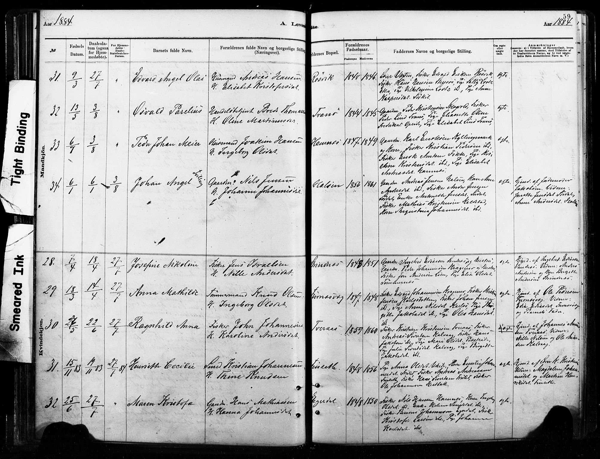 Ministerialprotokoller, klokkerbøker og fødselsregistre - Nordland, AV/SAT-A-1459/859/L0846: Parish register (official) no. 859A06, 1878-1889, p. 59