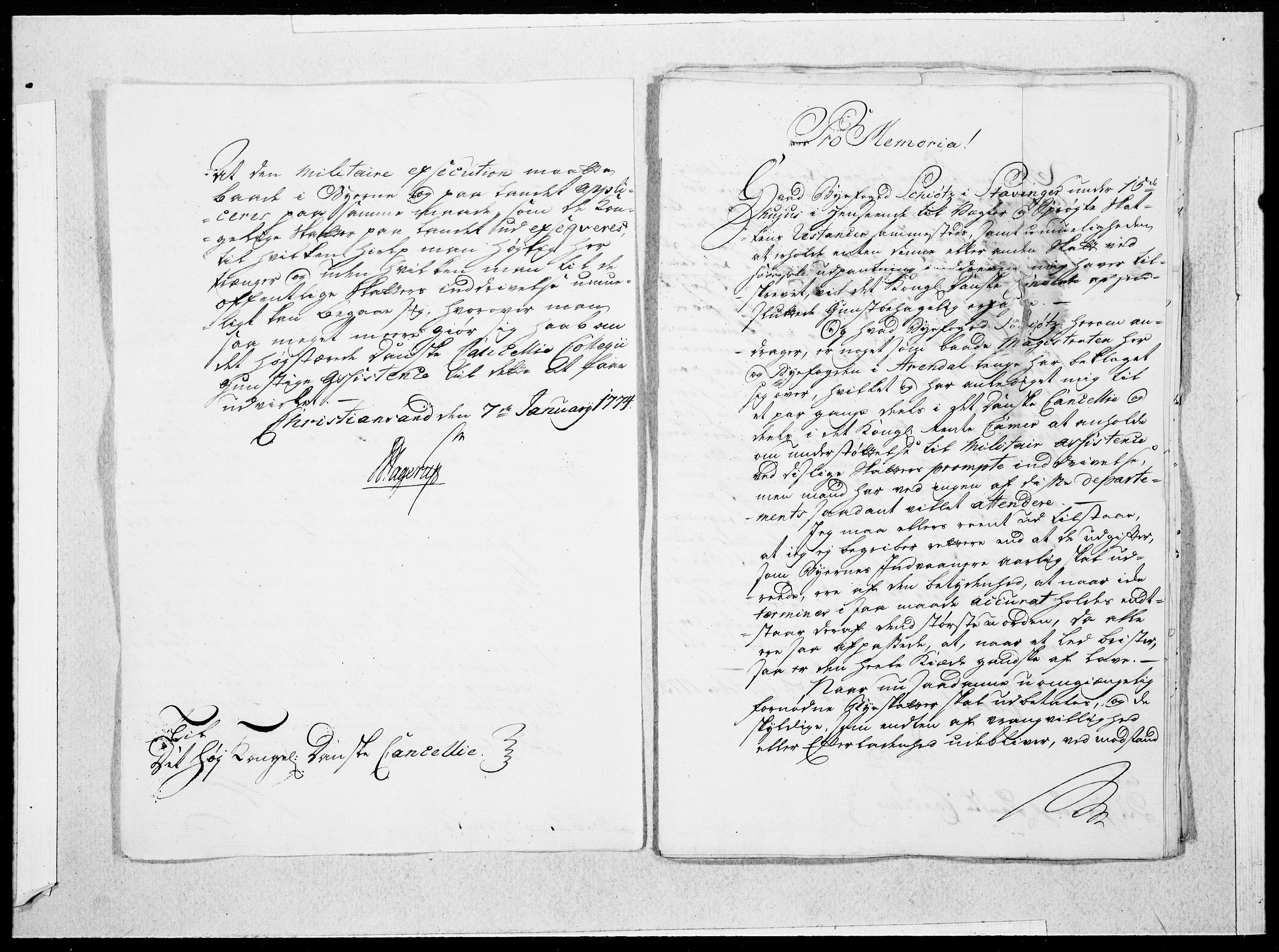 Danske Kanselli 1572-1799, RA/EA-3023/F/Fc/Fcc/Fcca/L0212: Norske innlegg 1572-1799, 1774, p. 15