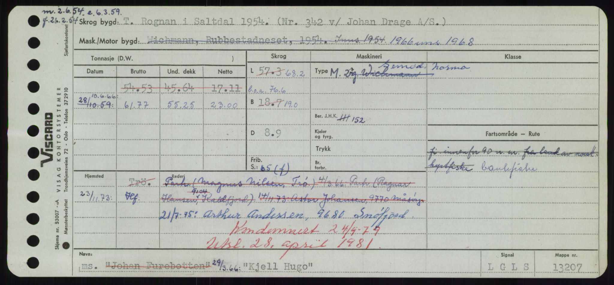 Sjøfartsdirektoratet med forløpere, Skipsmålingen, RA/S-1627/H/Hd/L0020: Fartøy, K-Kon, p. 313