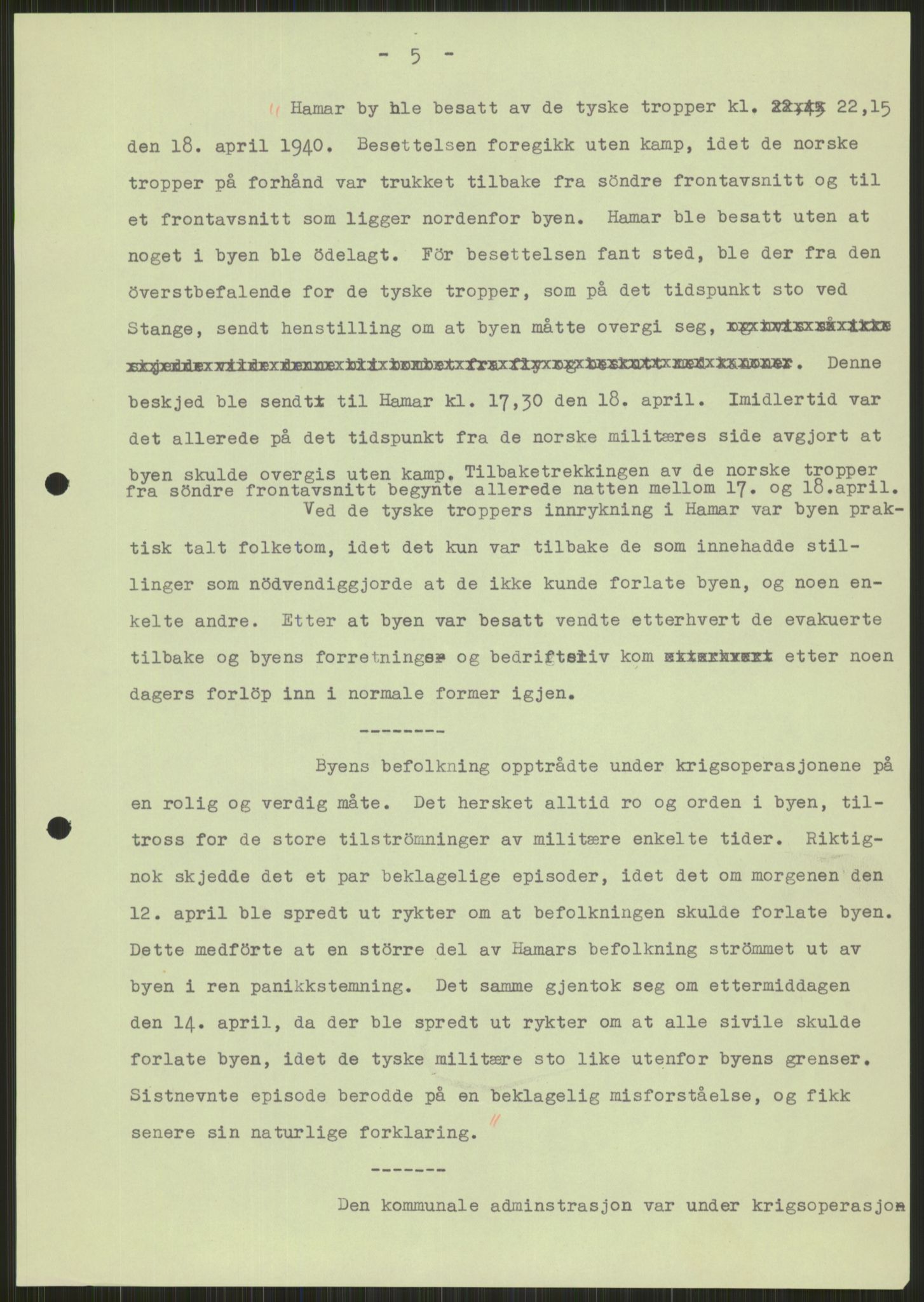 Forsvaret, Forsvarets krigshistoriske avdeling, AV/RA-RAFA-2017/Y/Ya/L0013: II-C-11-31 - Fylkesmenn.  Rapporter om krigsbegivenhetene 1940., 1940, p. 896