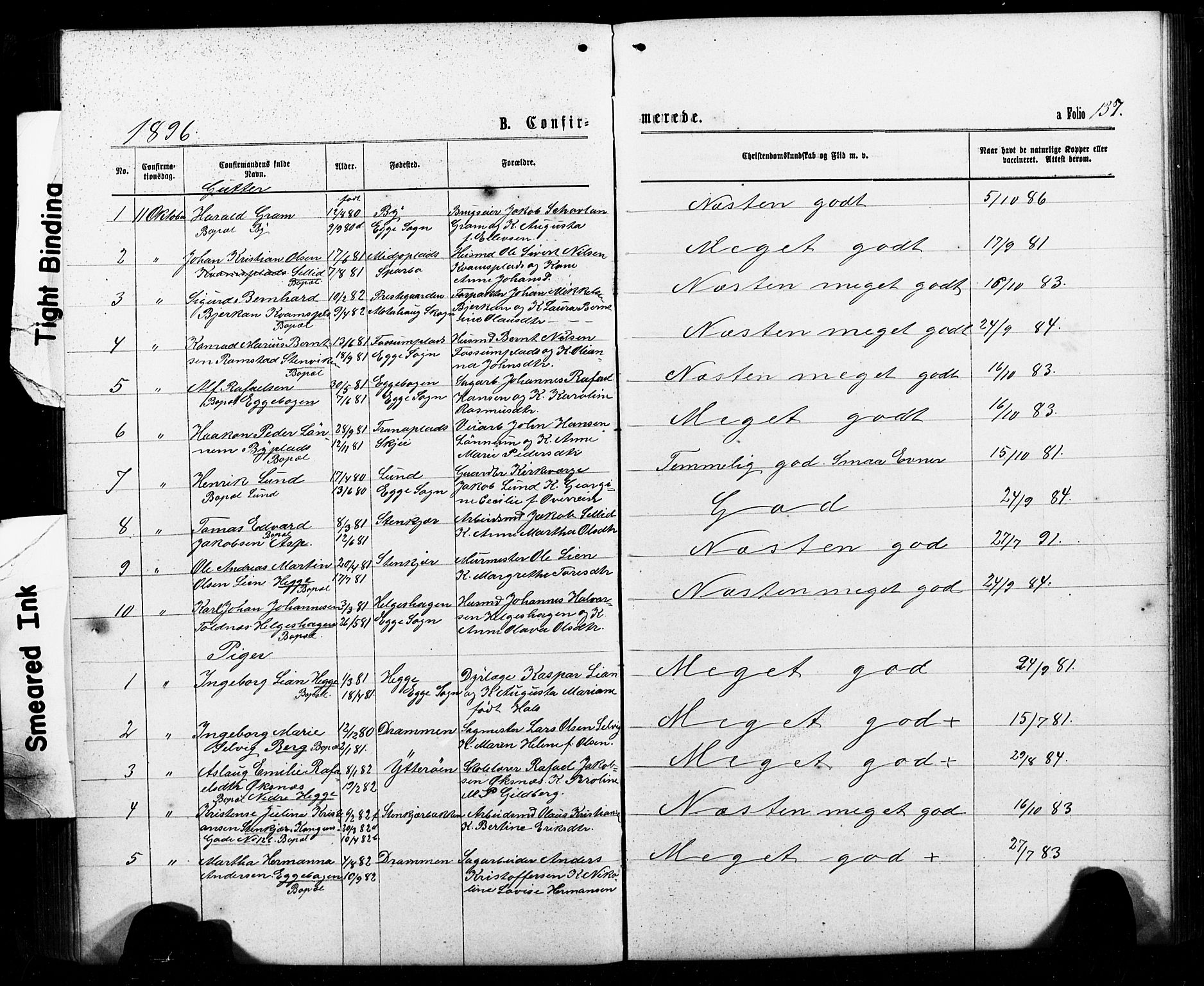 Ministerialprotokoller, klokkerbøker og fødselsregistre - Nord-Trøndelag, SAT/A-1458/740/L0380: Parish register (copy) no. 740C01, 1868-1902, p. 137