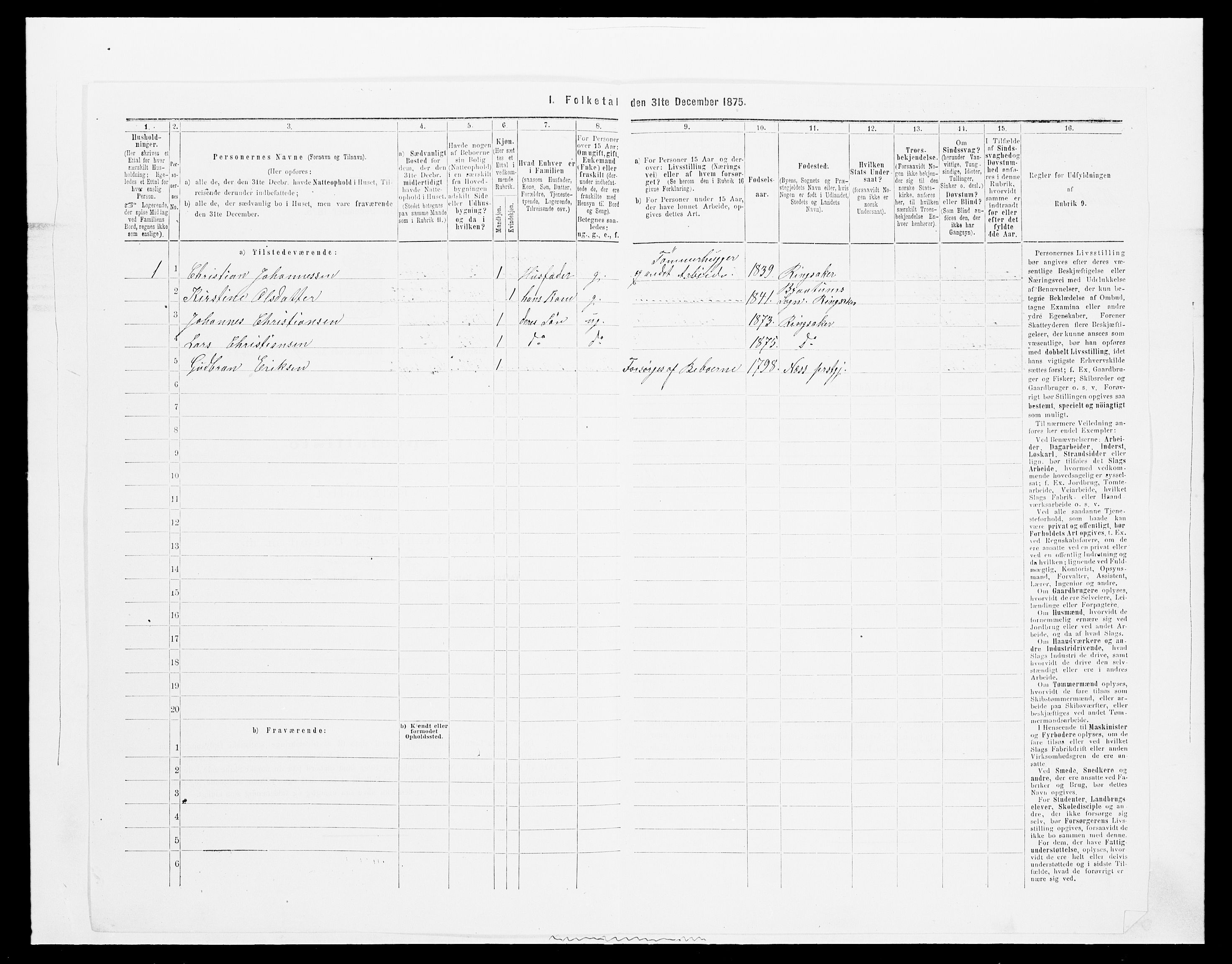 SAH, 1875 census for 0412P Ringsaker, 1875, p. 1800