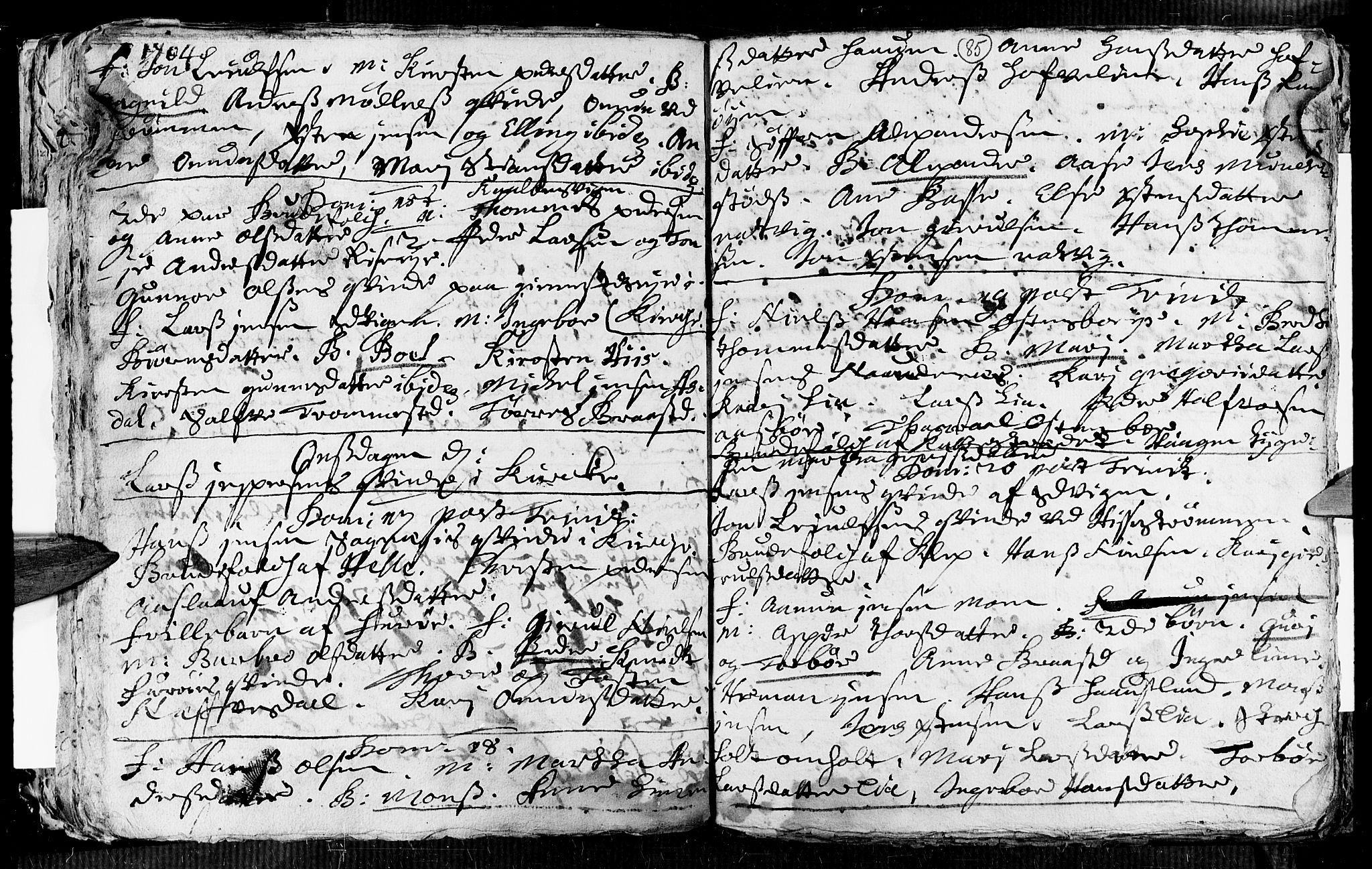 Øyestad sokneprestkontor, SAK/1111-0049/F/Fa/L0002: Parish register (official) no. A 2, 1692-1722, p. 85