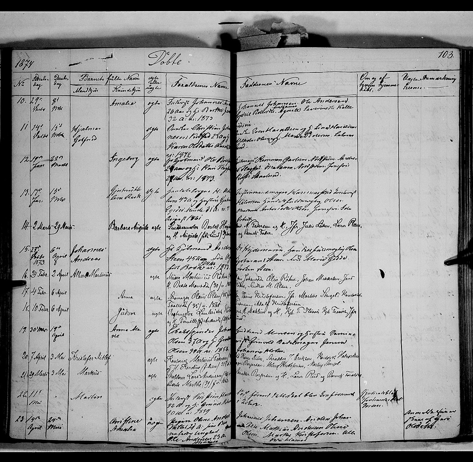 Vang prestekontor, Hedmark, AV/SAH-PREST-008/H/Ha/Haa/L0011: Parish register (official) no. 11, 1852-1877, p. 103