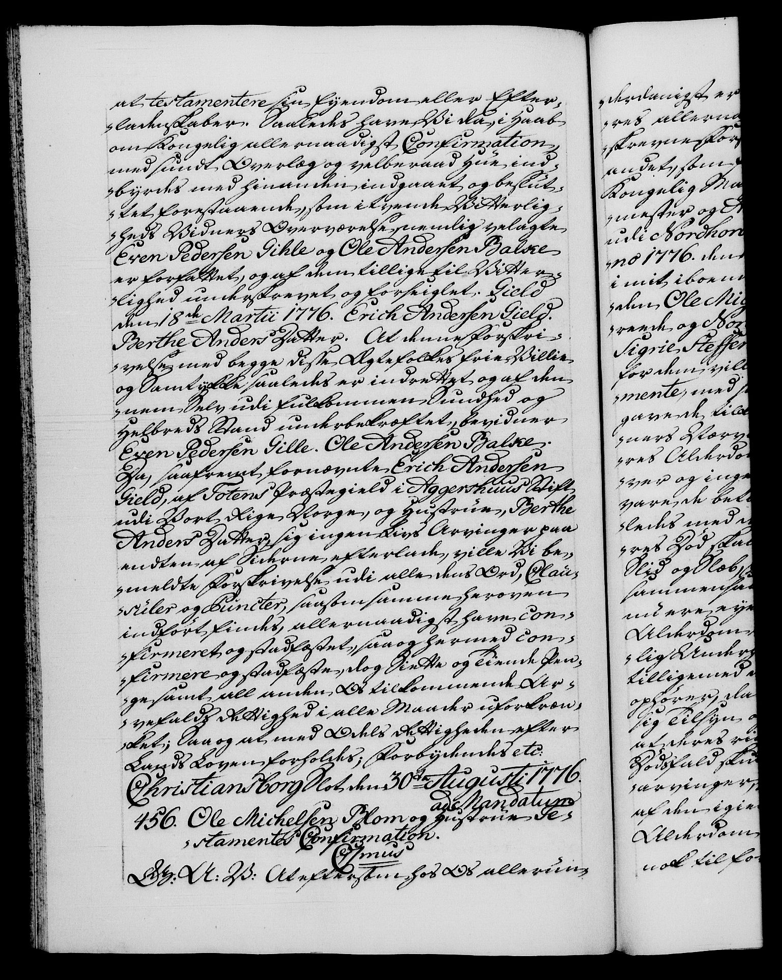 Danske Kanselli 1572-1799, RA/EA-3023/F/Fc/Fca/Fcaa/L0047: Norske registre, 1776-1778, p. 295b