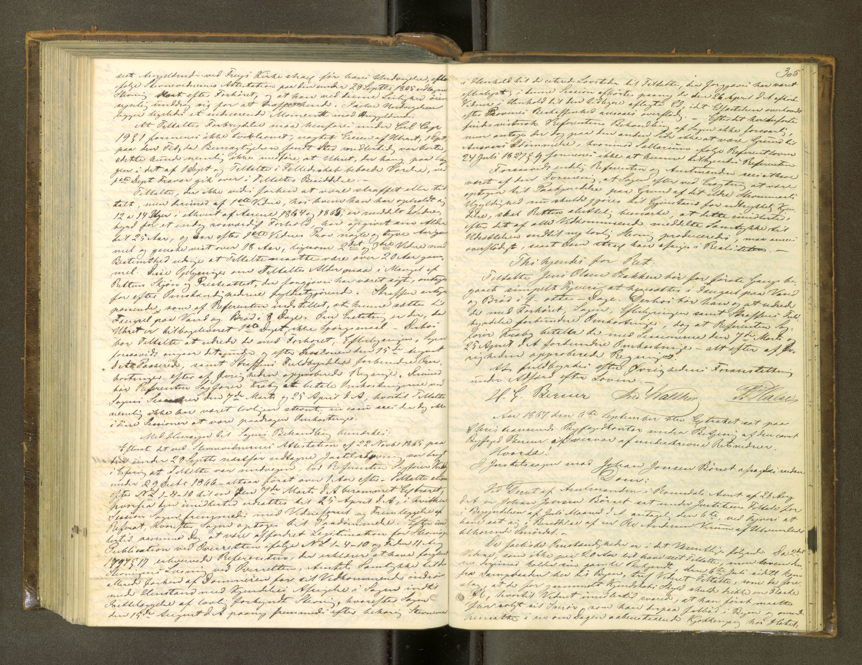 Kristiansund byfogd, AV/SAT-A-4587/A/04/L0003: Domprotokoll. Aut. 08.10.1861, 1861-1868, p. 304b-305a