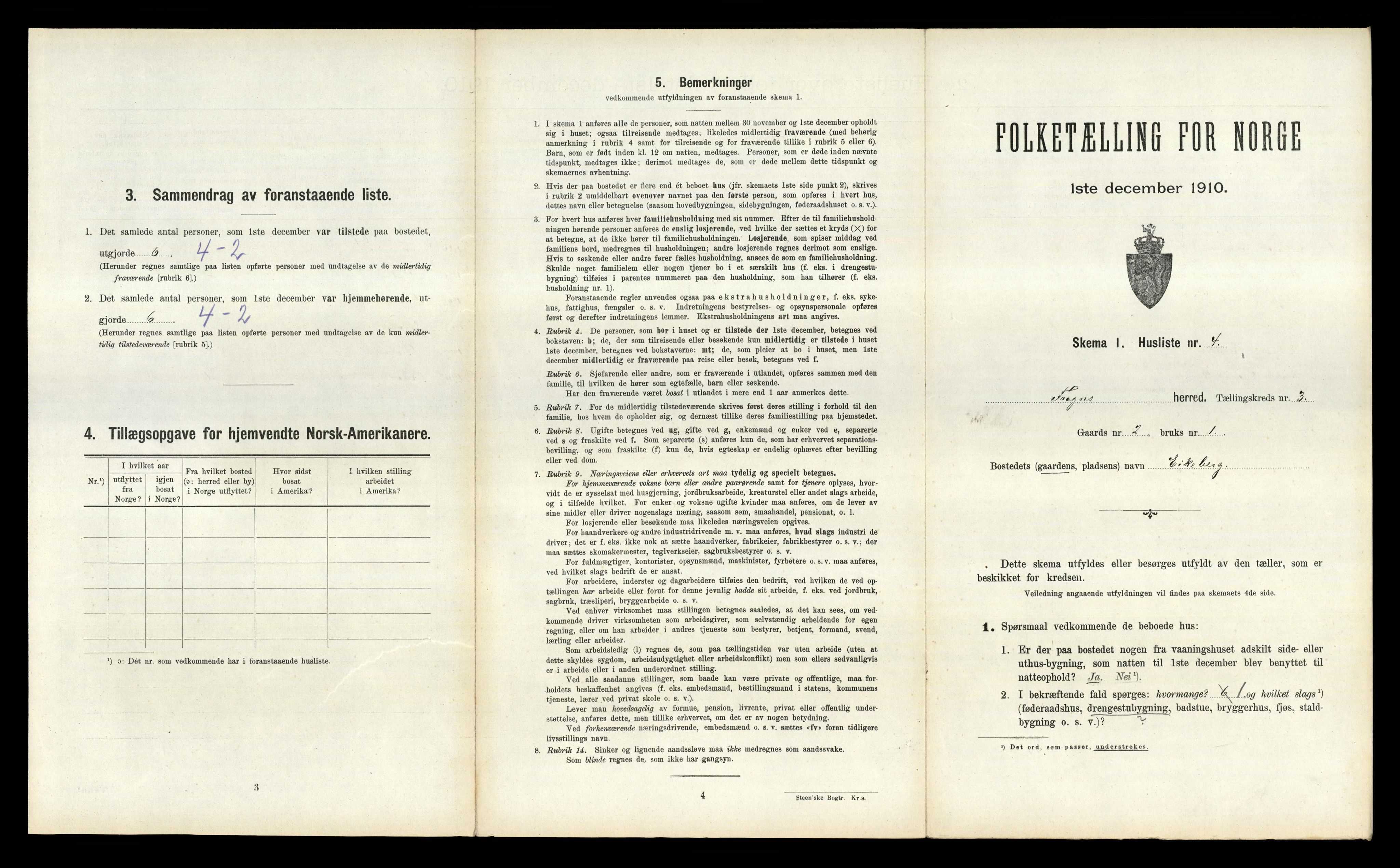 RA, 1910 census for Frogn, 1910, p. 484