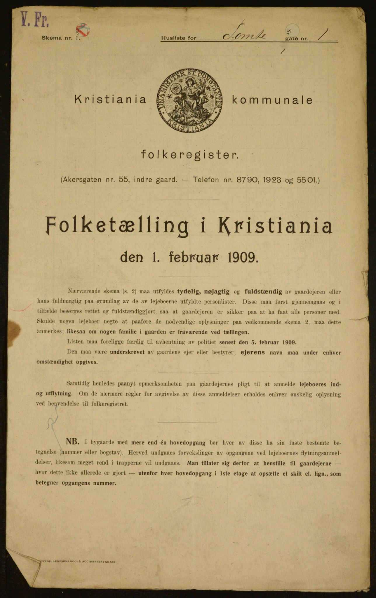 OBA, Municipal Census 1909 for Kristiania, 1909, p. 102837