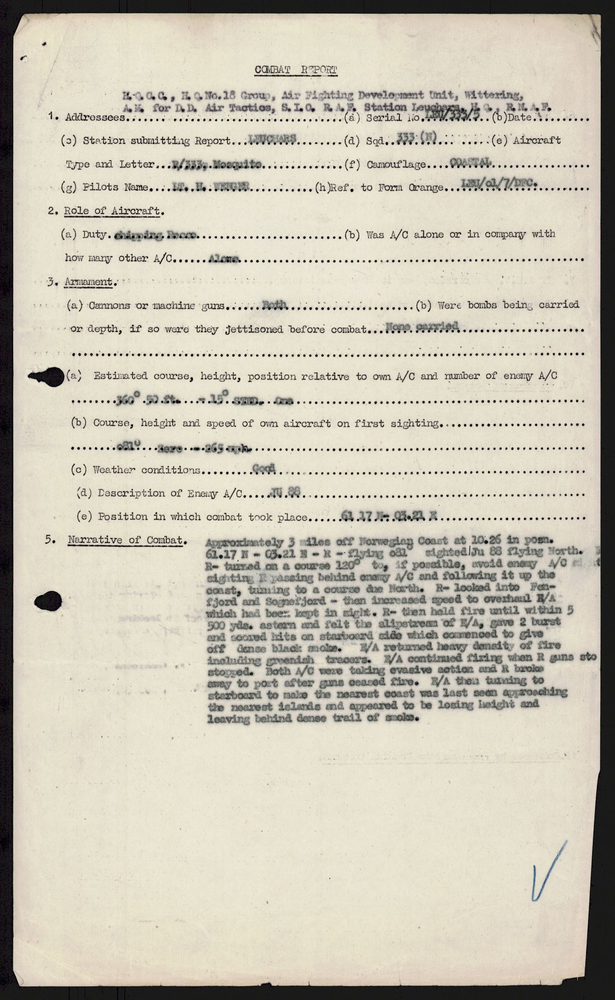 Forsvaret, 333 Skvadron, AV/RA-RAFA-2003/1/Da/L0041: Combat, Crash and and Circumstantial Reports , 1943-1945, p. 453