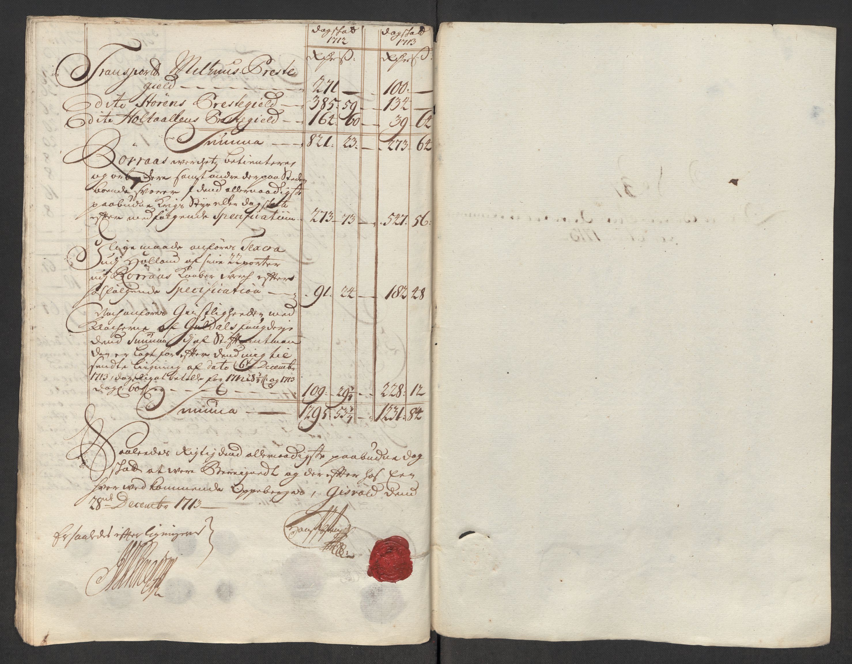 Rentekammeret inntil 1814, Reviderte regnskaper, Fogderegnskap, AV/RA-EA-4092/R60/L3964: Fogderegnskap Orkdal og Gauldal, 1713, p. 359