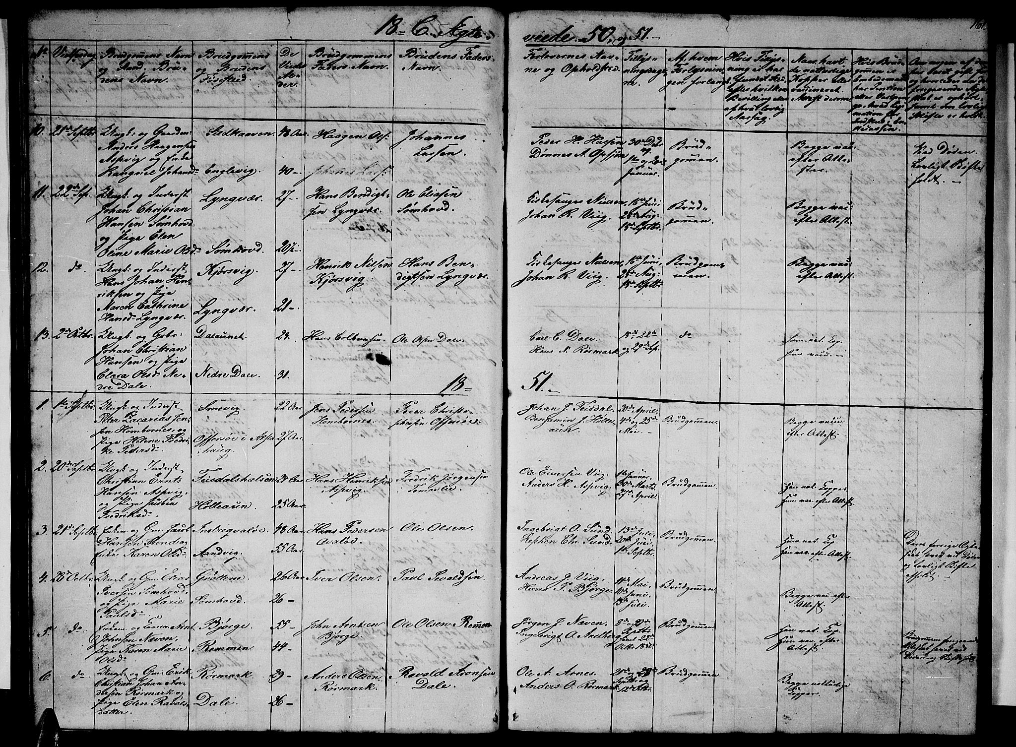 Ministerialprotokoller, klokkerbøker og fødselsregistre - Nordland, SAT/A-1459/812/L0187: Parish register (copy) no. 812C05, 1850-1883, p. 161