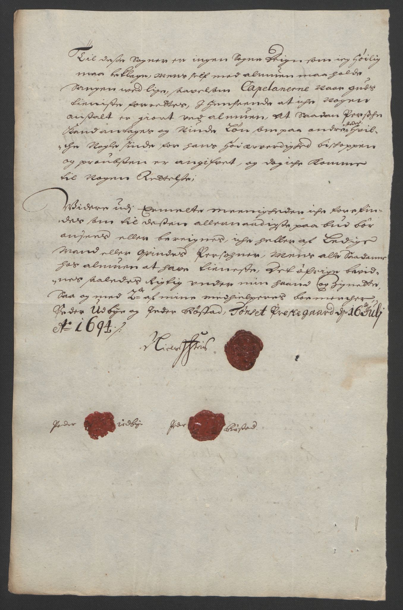 Rentekammeret inntil 1814, Reviderte regnskaper, Fogderegnskap, RA/EA-4092/R13/L0832: Fogderegnskap Solør, Odal og Østerdal, 1694, p. 306