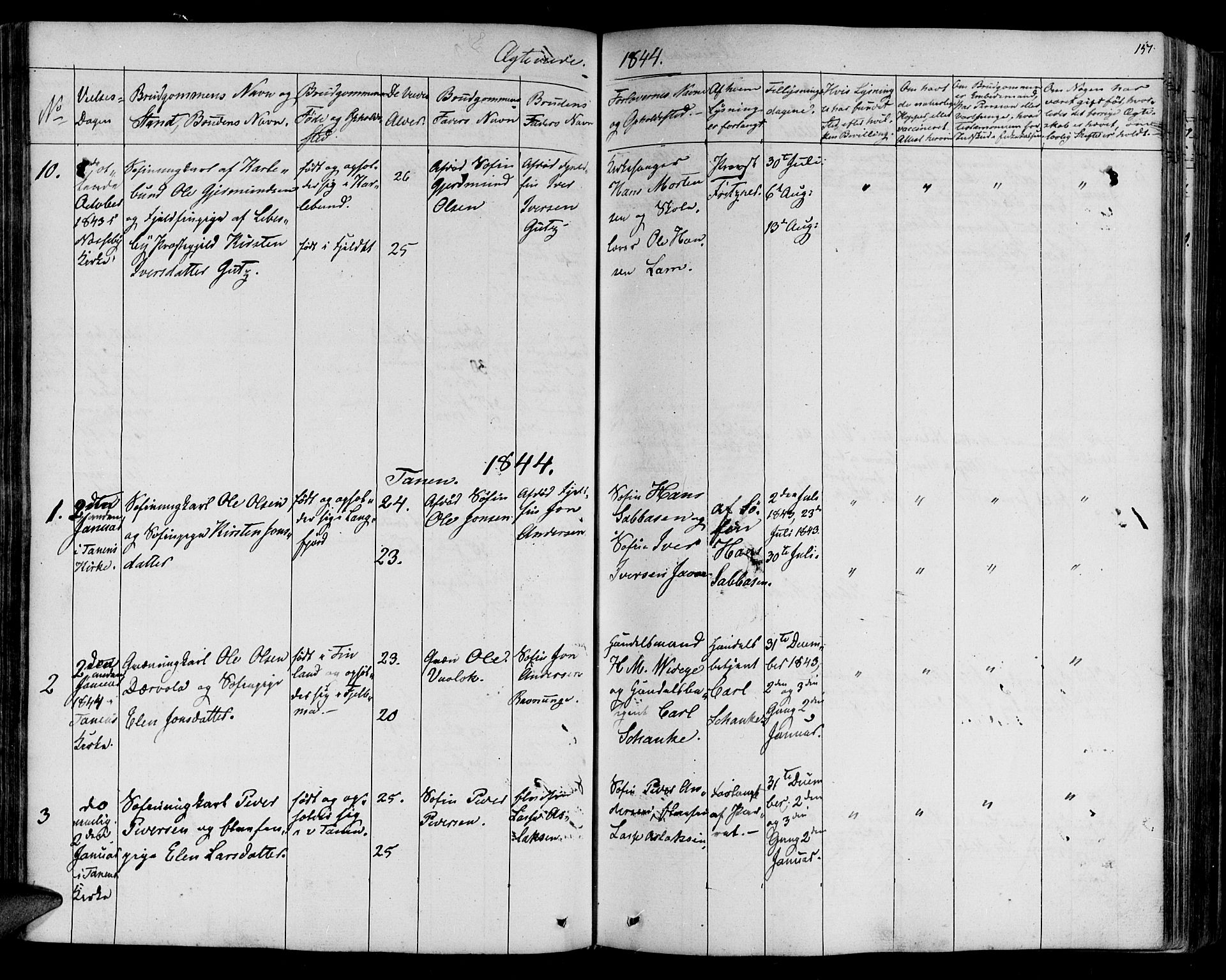 Lebesby sokneprestkontor, SATØ/S-1353/H/Ha/L0003kirke: Parish register (official) no. 3, 1833-1852, p. 157