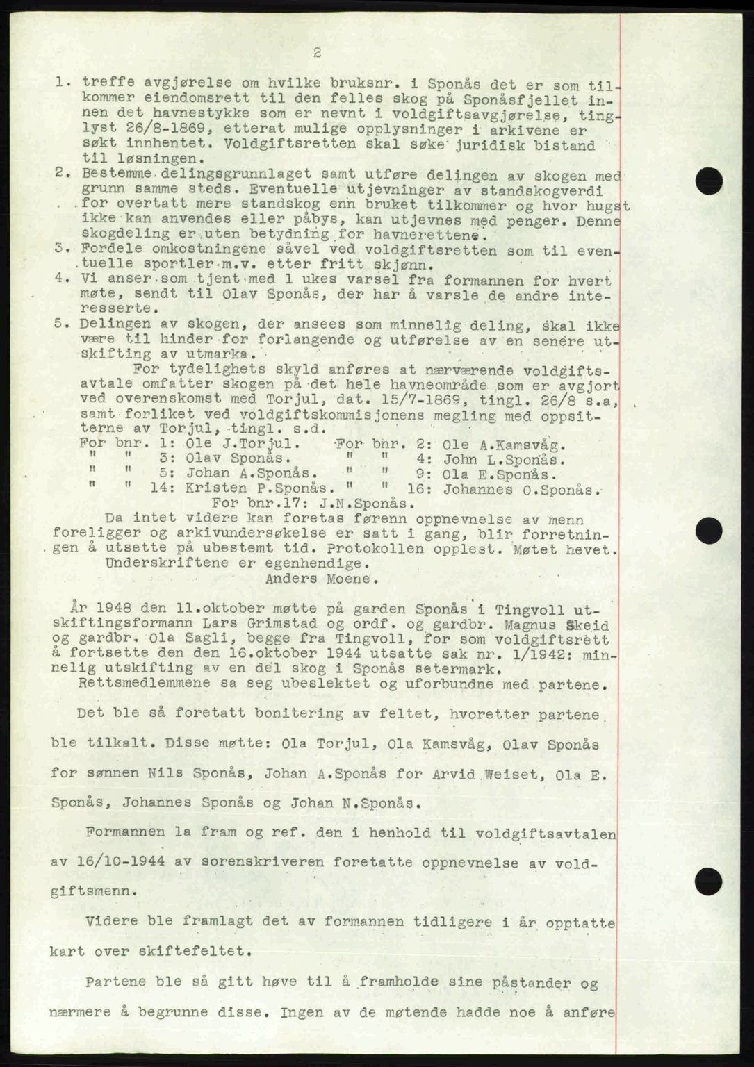 Nordmøre sorenskriveri, AV/SAT-A-4132/1/2/2Ca: Mortgage book no. A110, 1948-1949, Diary no: : 128/1949