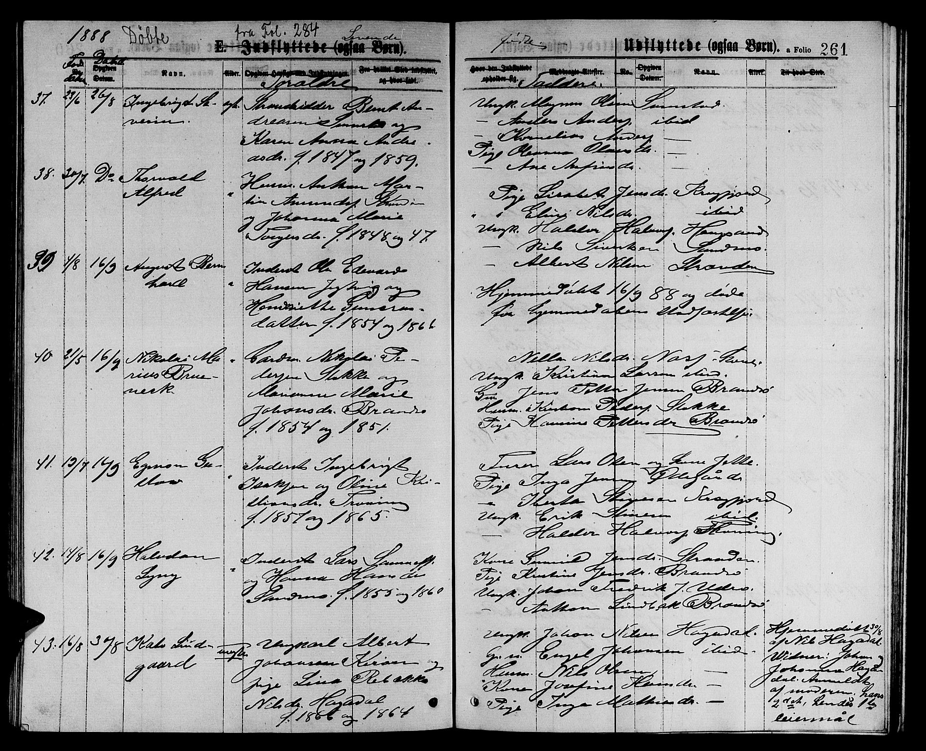 Ministerialprotokoller, klokkerbøker og fødselsregistre - Sør-Trøndelag, SAT/A-1456/657/L0715: Parish register (copy) no. 657C02, 1873-1888, p. 261