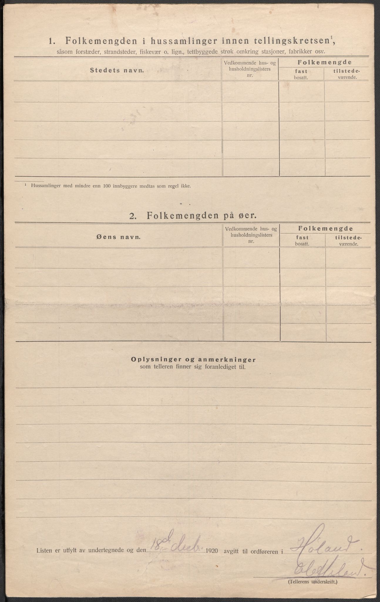 SAO, 1920 census for Høland, 1920, p. 27