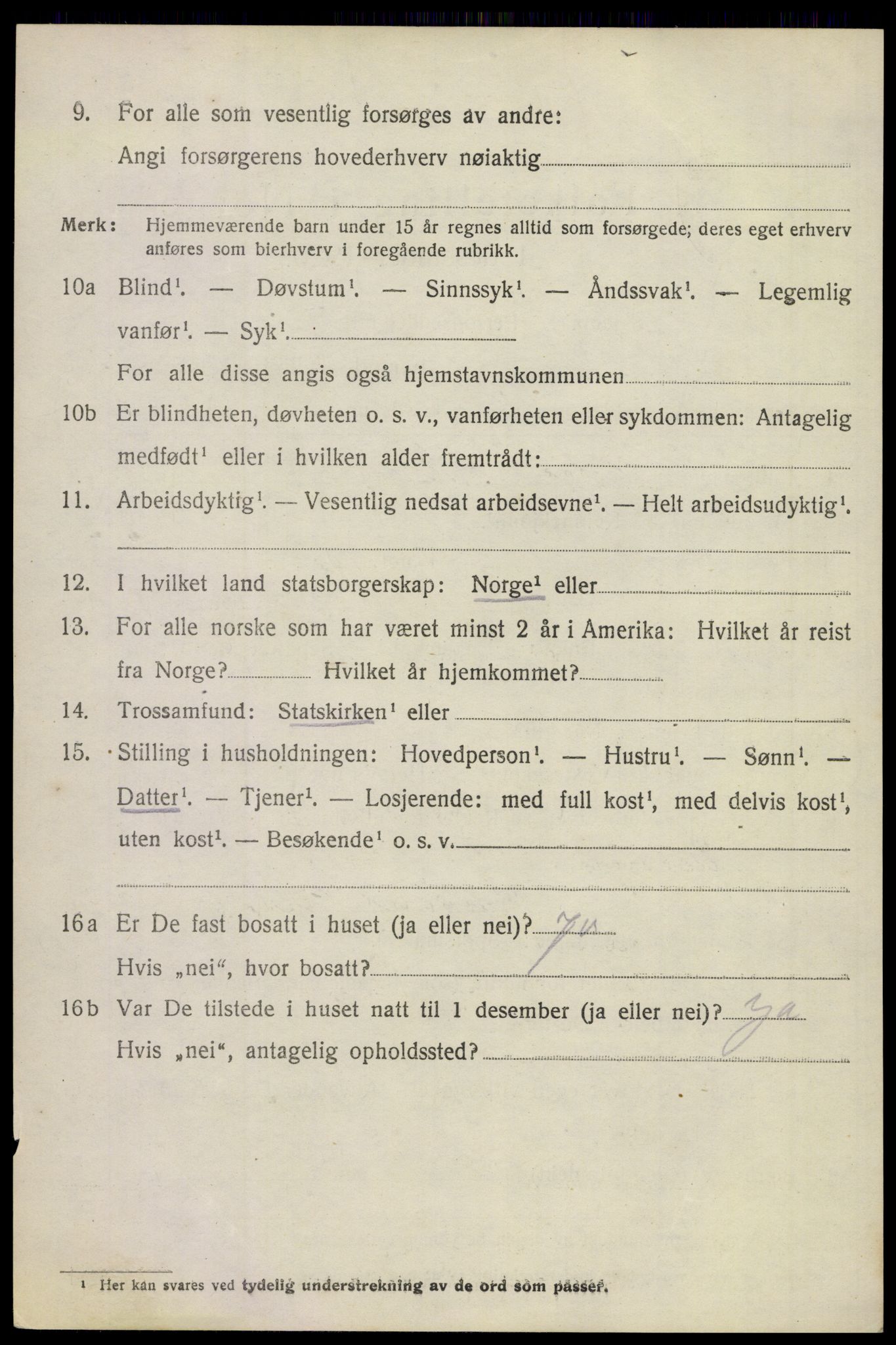 SAKO, 1920 census for Sande, 1920, p. 1987