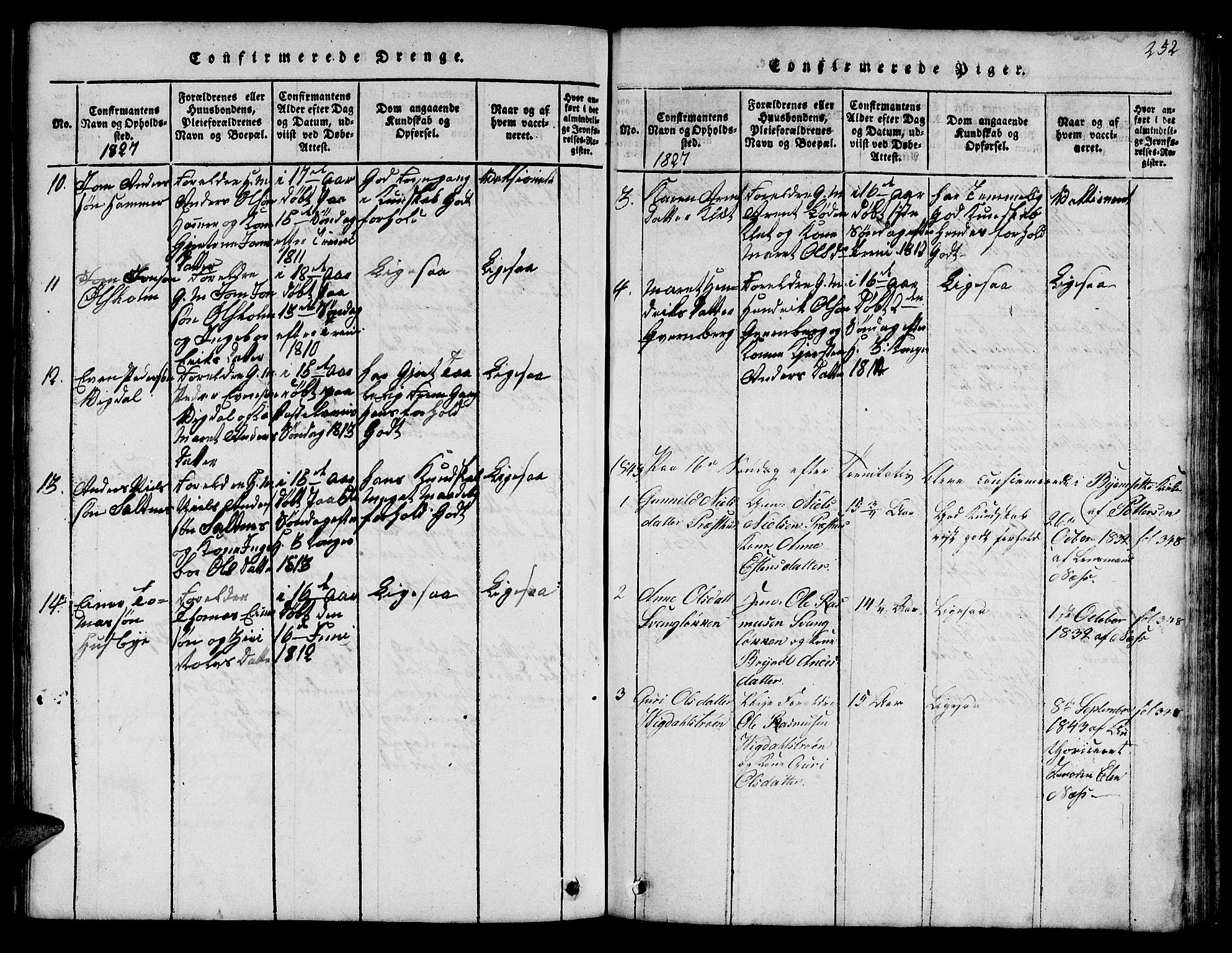 Ministerialprotokoller, klokkerbøker og fødselsregistre - Sør-Trøndelag, SAT/A-1456/666/L0788: Parish register (copy) no. 666C01, 1816-1847, p. 252