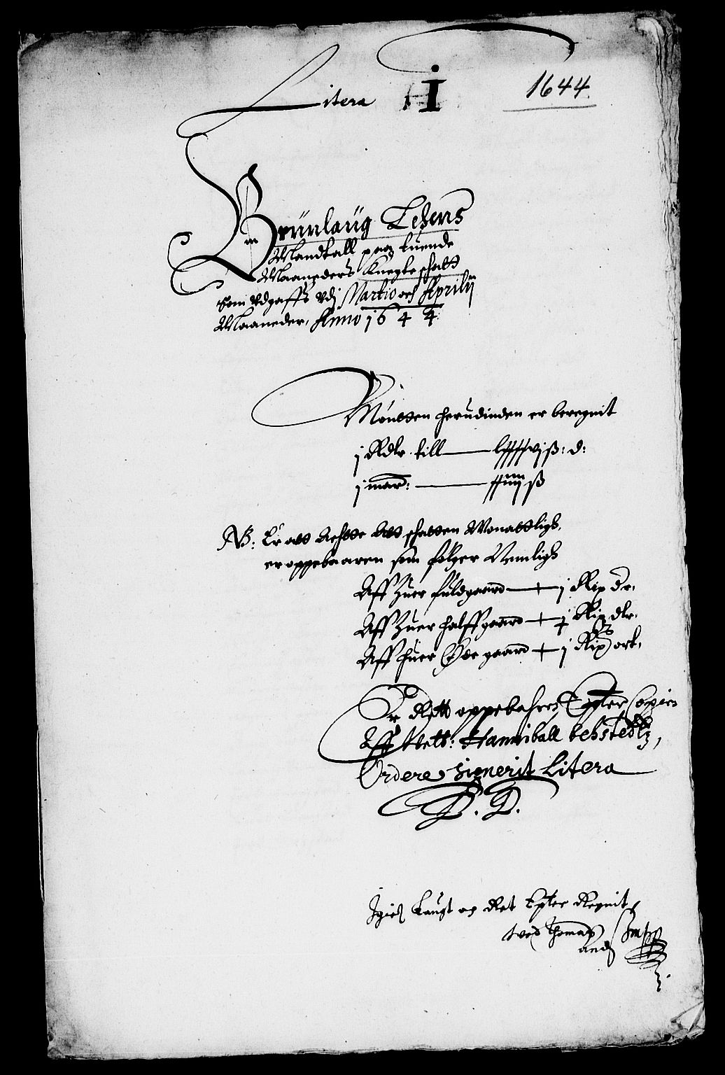 Rentekammeret inntil 1814, Reviderte regnskaper, Lensregnskaper, AV/RA-EA-5023/R/Rb/Rbl/L0009: Brunla len, 1643-1647
