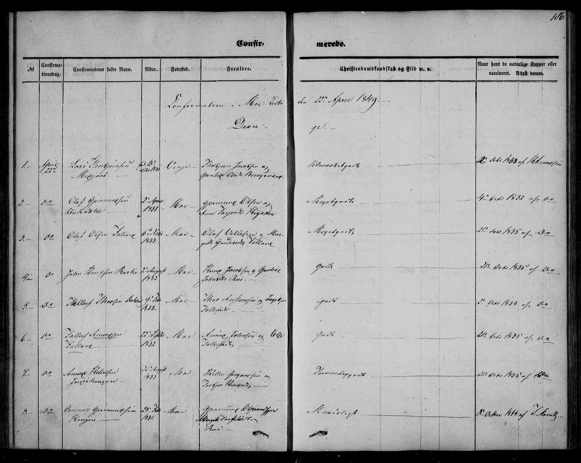 Mo kirkebøker, SAKO/A-286/F/Fa/L0005: Parish register (official) no. I 5, 1844-1864, p. 186