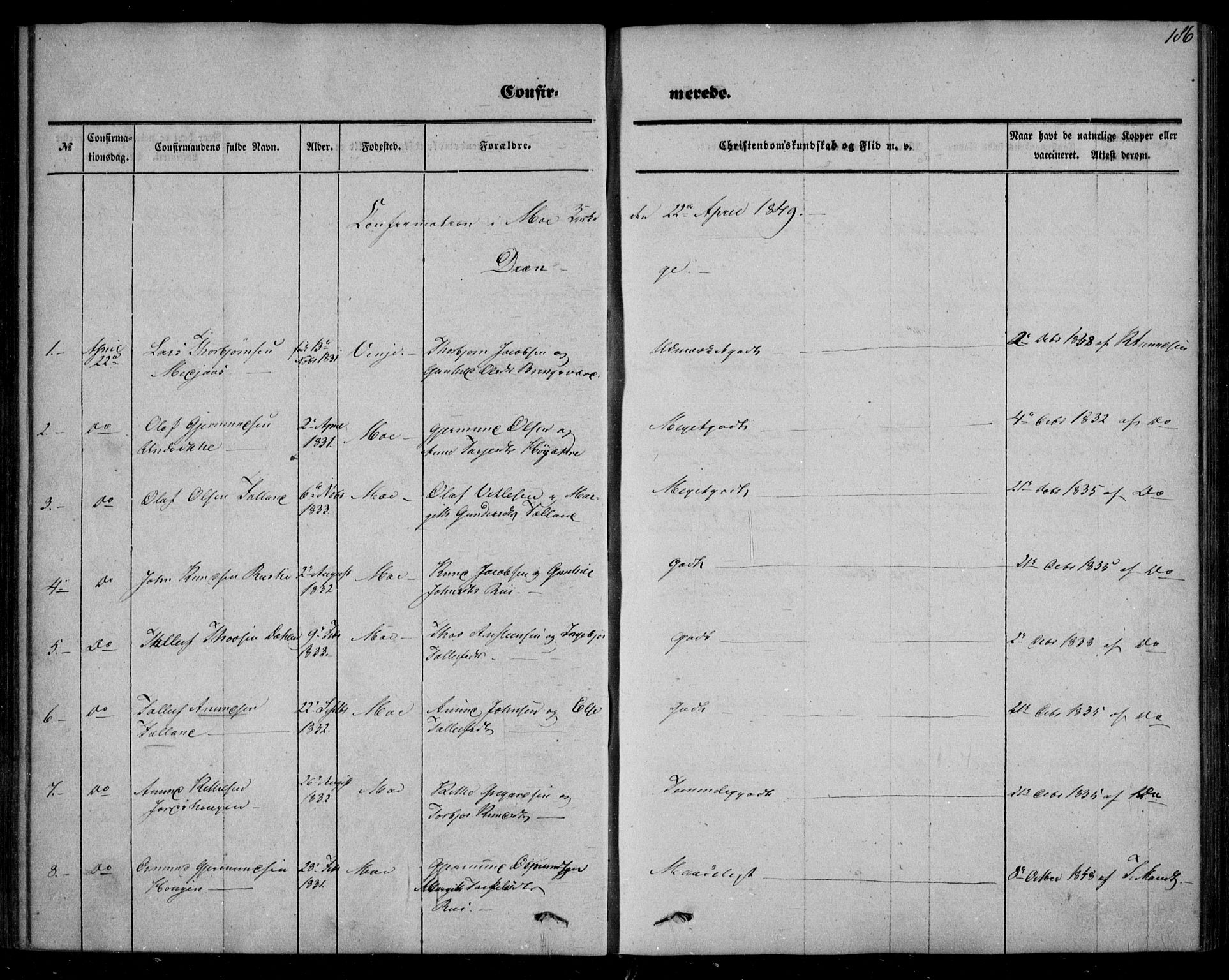 Mo kirkebøker, AV/SAKO-A-286/F/Fa/L0005: Parish register (official) no. I 5, 1844-1864, p. 186