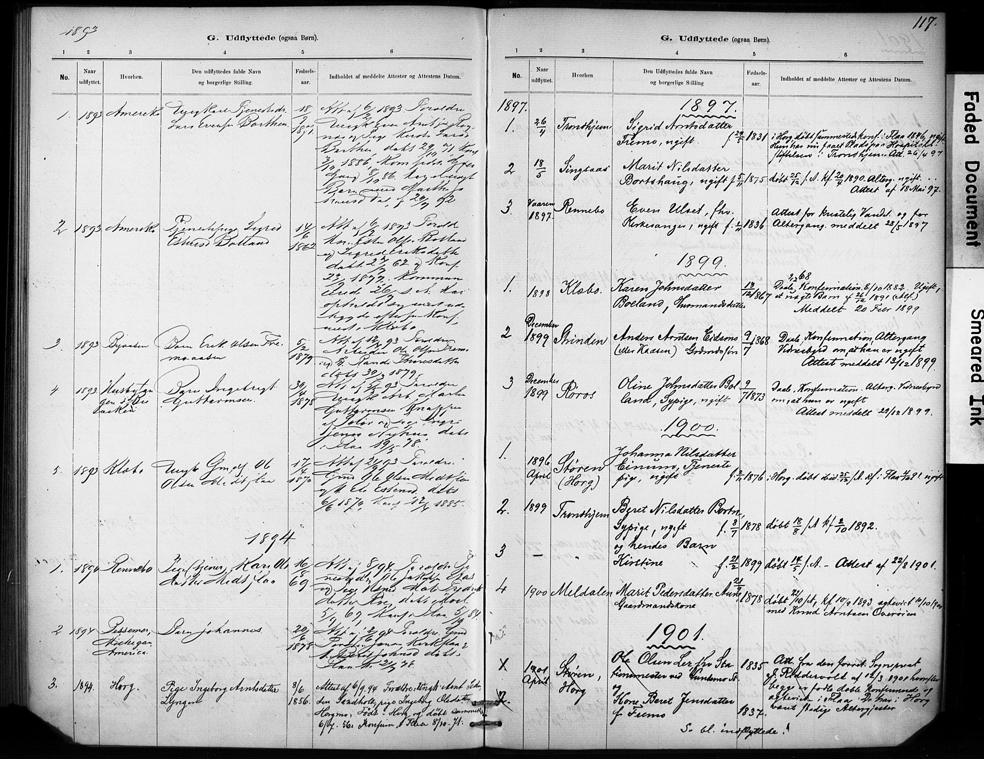 Ministerialprotokoller, klokkerbøker og fødselsregistre - Sør-Trøndelag, SAT/A-1456/693/L1119: Parish register (official) no. 693A01, 1887-1905, p. 117