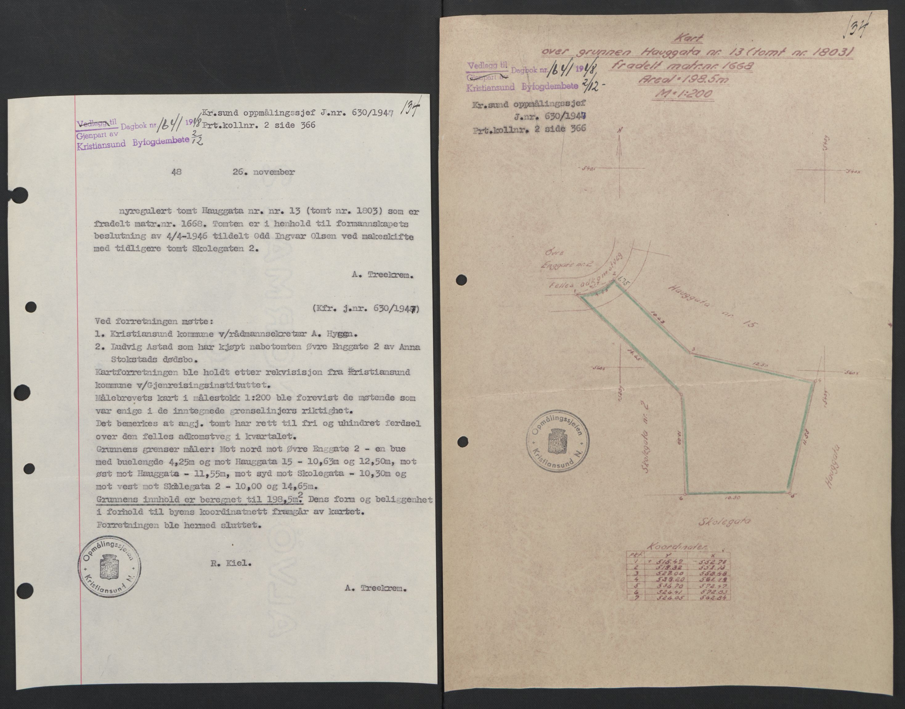 Kristiansund byfogd, AV/SAT-A-4587/A/27: Mortgage book no. 42, 1947-1950, Diary no: : 1641/1948