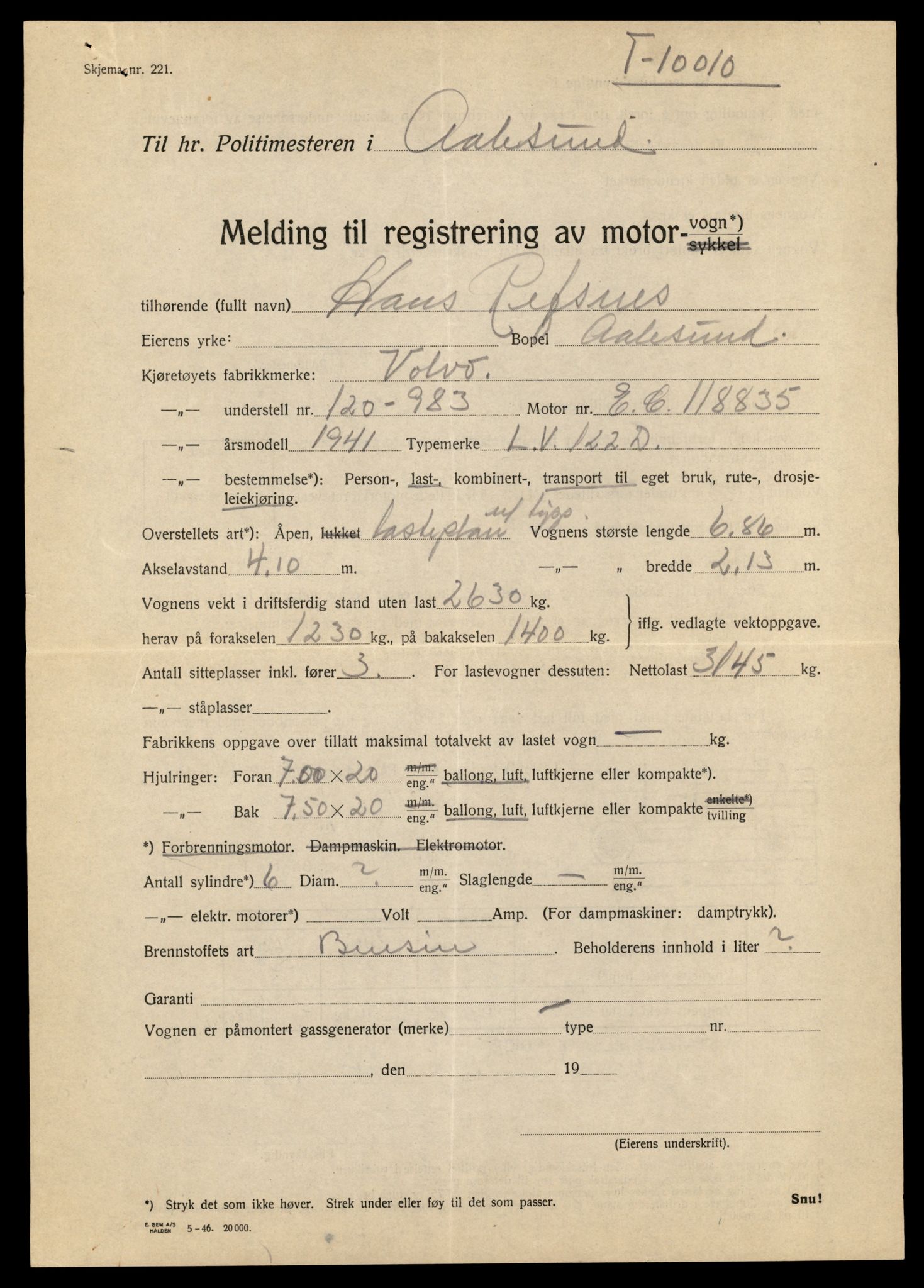 Møre og Romsdal vegkontor - Ålesund trafikkstasjon, AV/SAT-A-4099/F/Fe/L0035: Registreringskort for kjøretøy T 12653 - T 12829, 1927-1998, p. 817