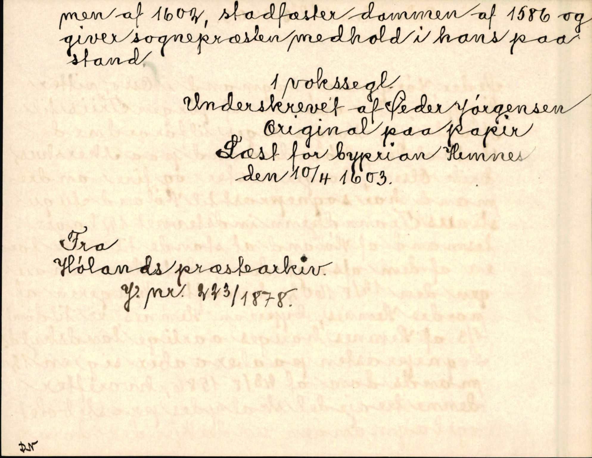 Riksarkivets diplomsamling, AV/RA-EA-5965/F35/F35k/L0001: Regestsedler: Prestearkiver fra Østfold og Akershus, p. 112