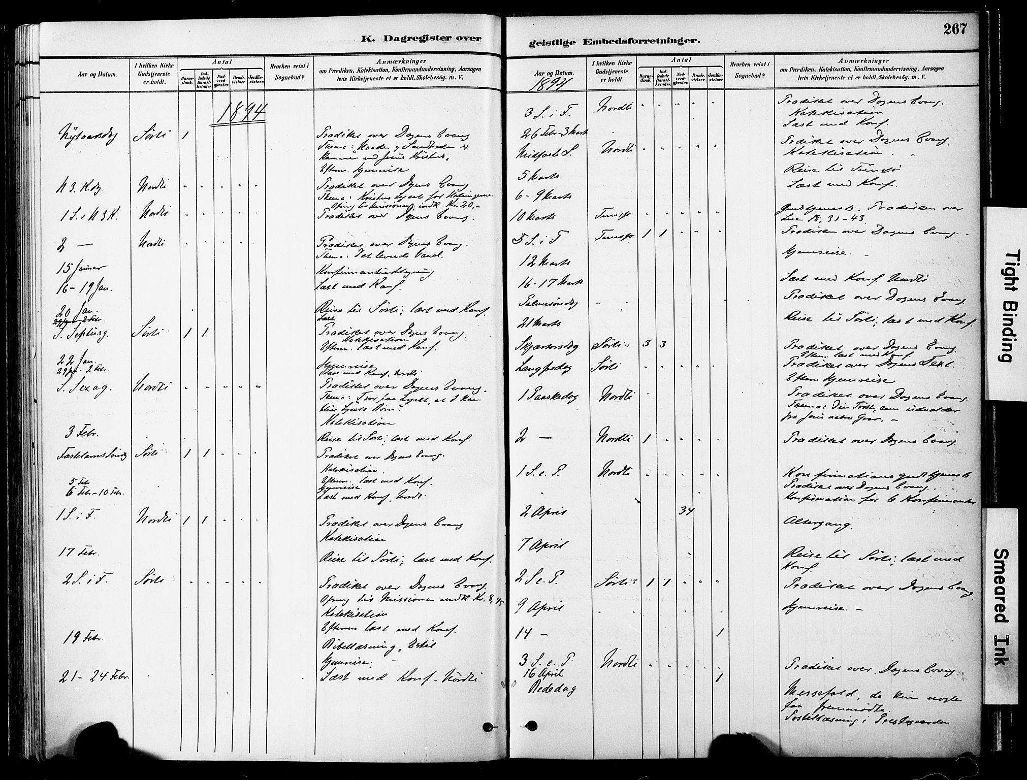 Ministerialprotokoller, klokkerbøker og fødselsregistre - Nord-Trøndelag, SAT/A-1458/755/L0494: Parish register (official) no. 755A03, 1882-1902, p. 267
