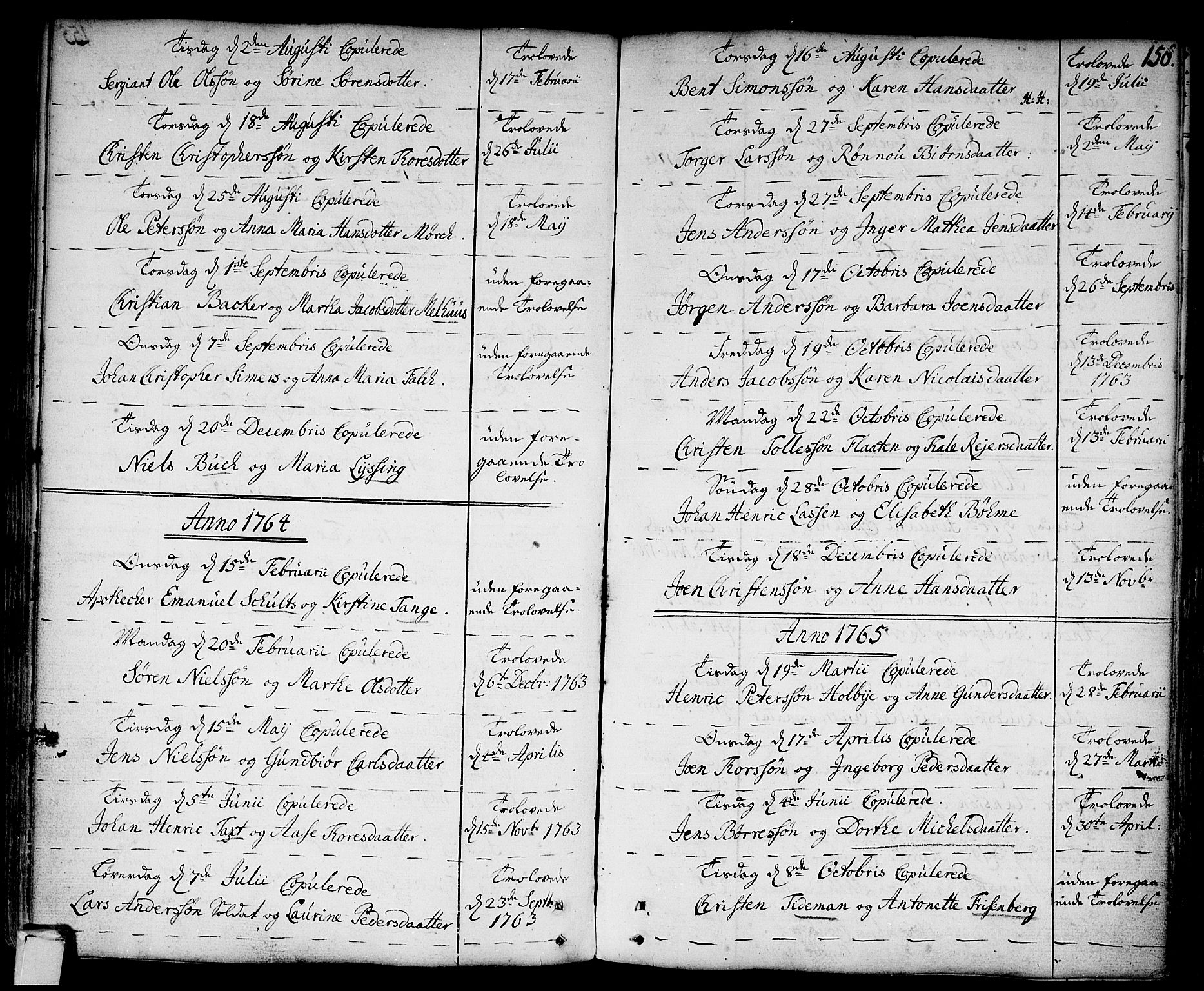 Strømsø kirkebøker, SAKO/A-246/F/Fa/L0009: Parish register (official) no. I 9, 1752-1791, p. 156