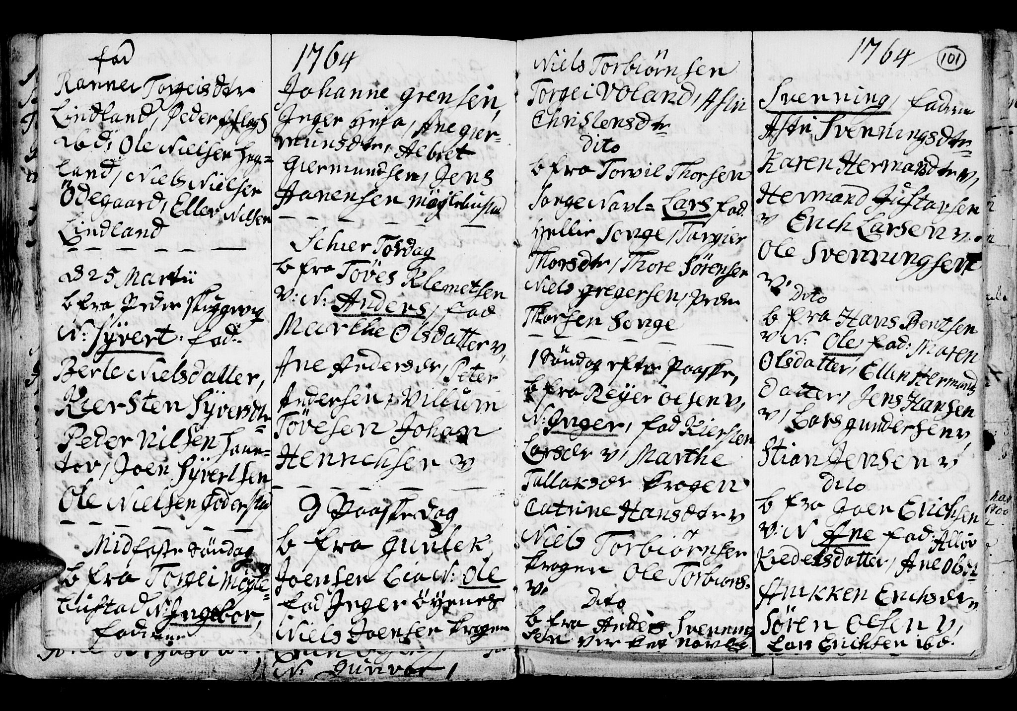 Holt sokneprestkontor, AV/SAK-1111-0021/F/Fb/L0005: Parish register (copy) no. B 5, 1746-1764, p. 101