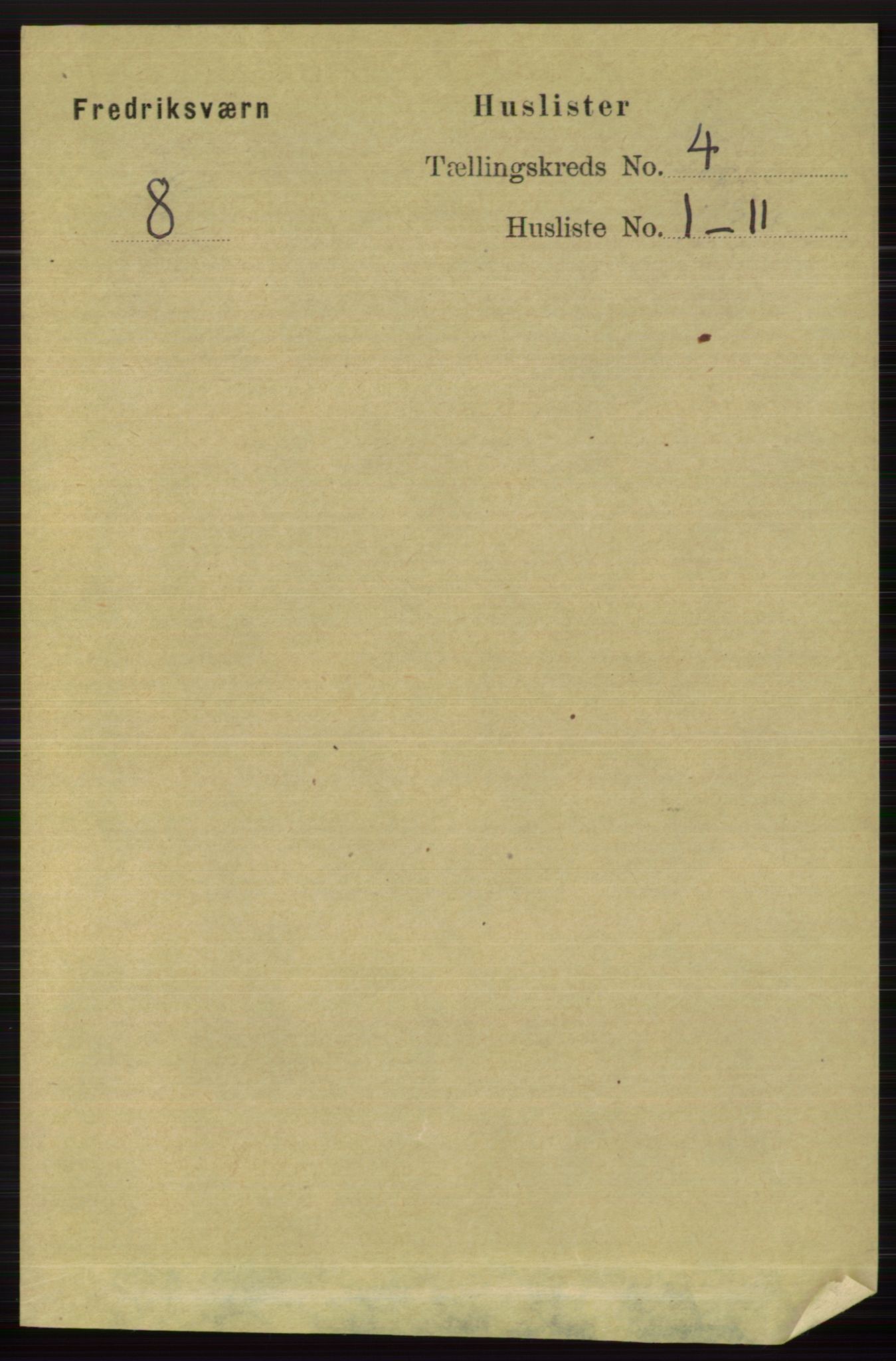RA, 1891 census for 0798 Fredriksvern, 1891, p. 697