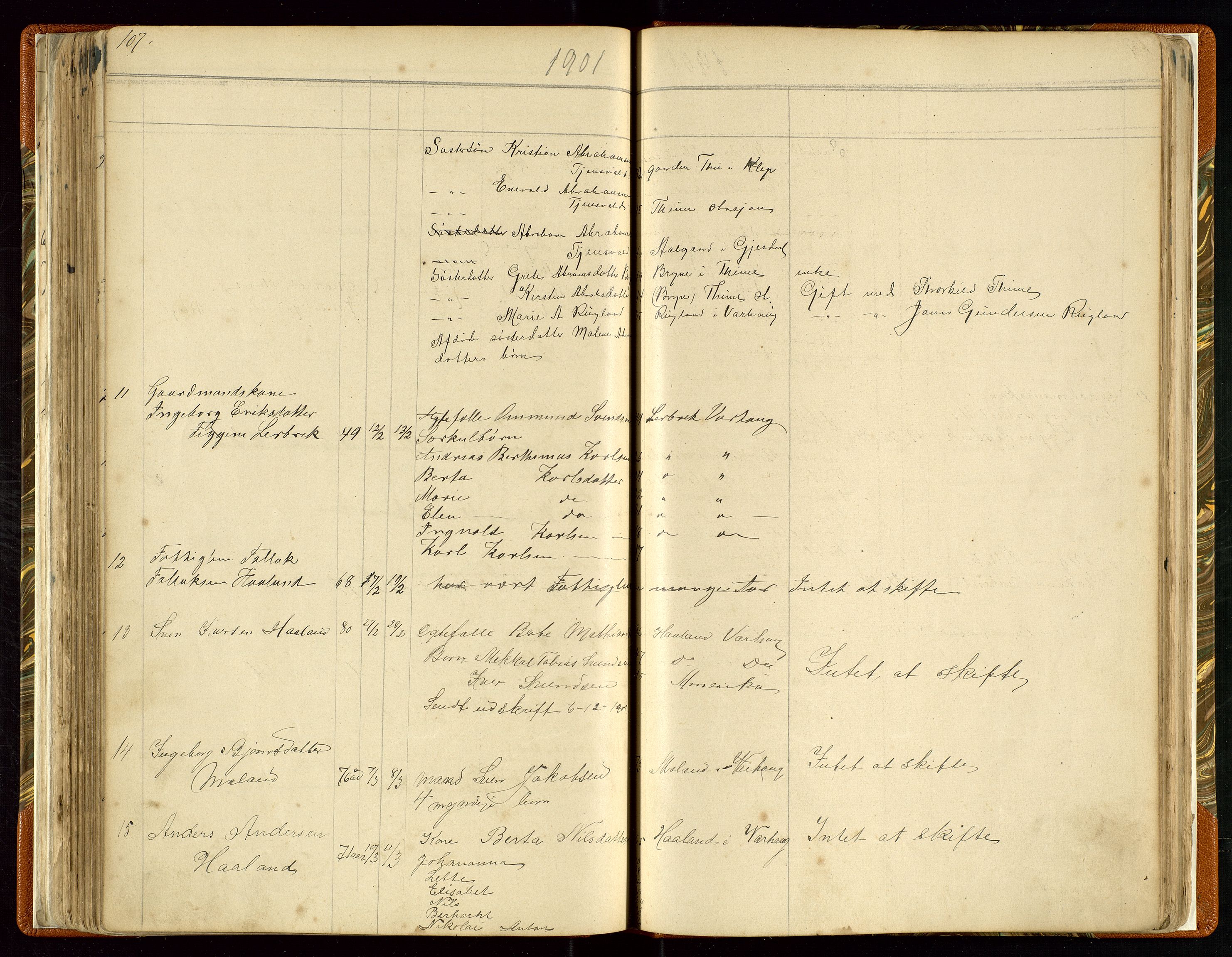 Hå lensmannskontor, AV/SAST-A-100456/Gga/L0001: Dødsfallsprotokoll, 1890-1902, p. 107