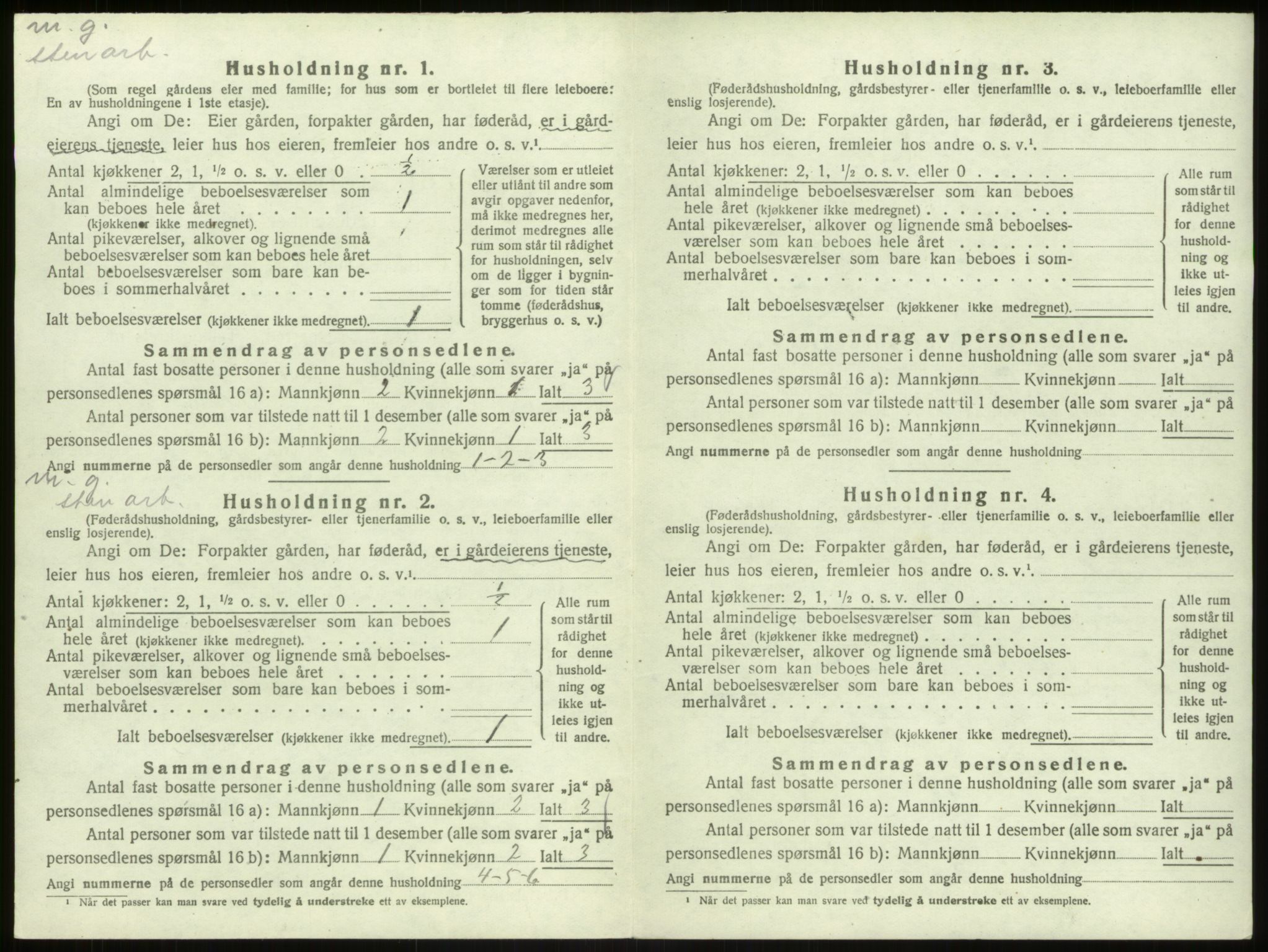 SAB, 1920 census for Åsane, 1920, p. 263