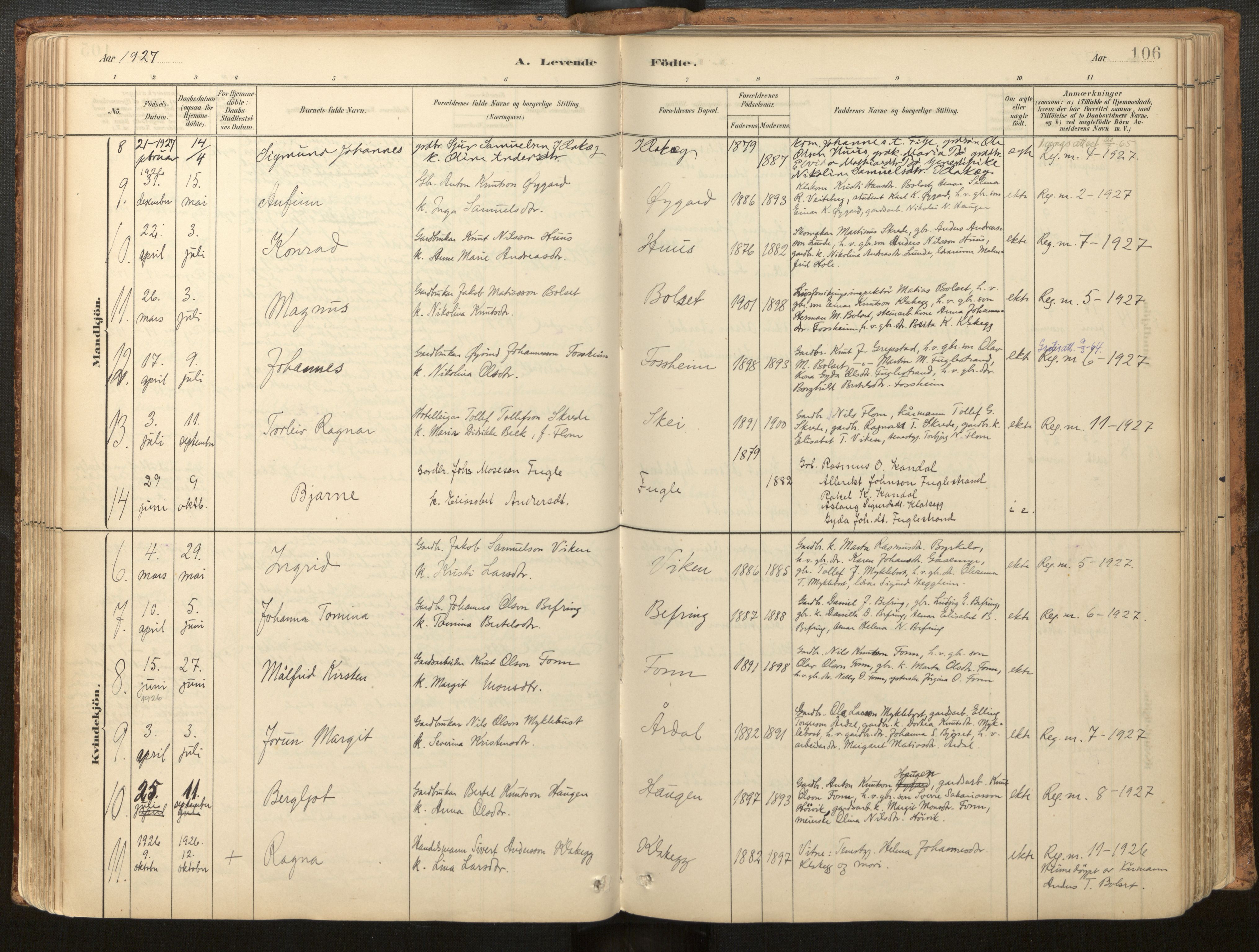 Jølster sokneprestembete, SAB/A-80701/H/Haa/Haac/L0001: Parish register (official) no. C 1, 1882-1928, p. 106
