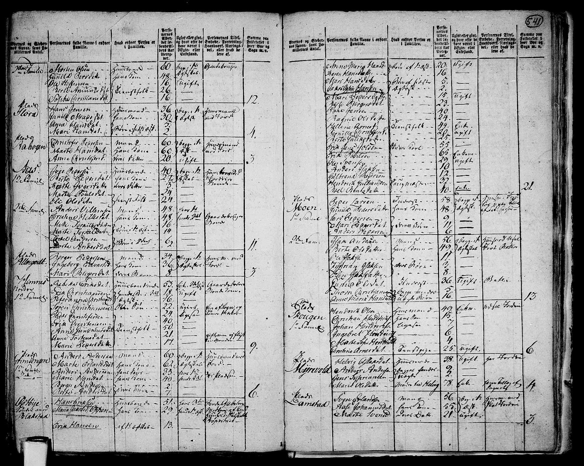 RA, 1801 census for 0221P Høland, 1801, p. 540b-541a