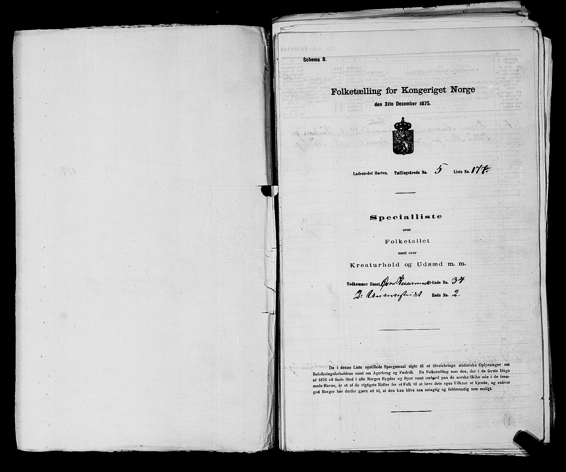 SAKO, 1875 census for 0703P Horten, 1875, p. 416