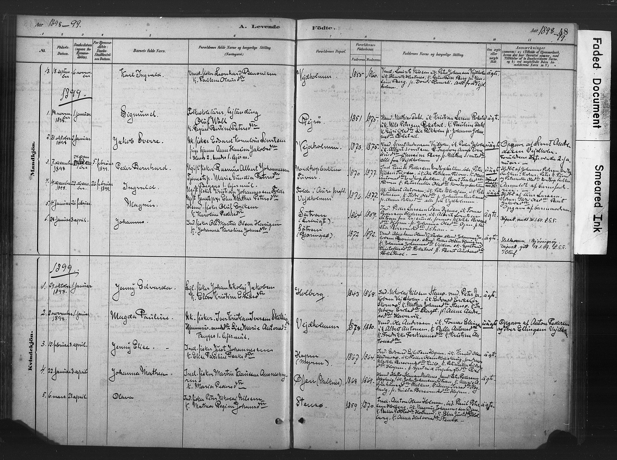 Ministerialprotokoller, klokkerbøker og fødselsregistre - Møre og Romsdal, AV/SAT-A-1454/583/L0954: Parish register (official) no. 583A01, 1880-1906, p. 48