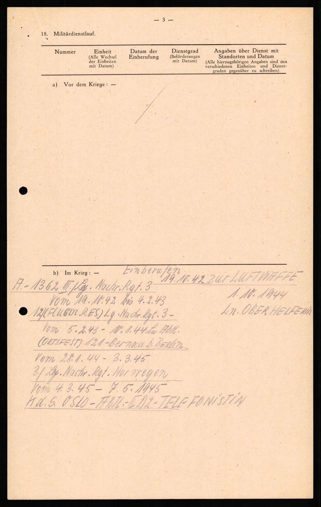 Forsvaret, Forsvarets overkommando II, AV/RA-RAFA-3915/D/Db/L0024: CI Questionaires. Tyske okkupasjonsstyrker i Norge. Tyskere., 1945-1946, p. 297