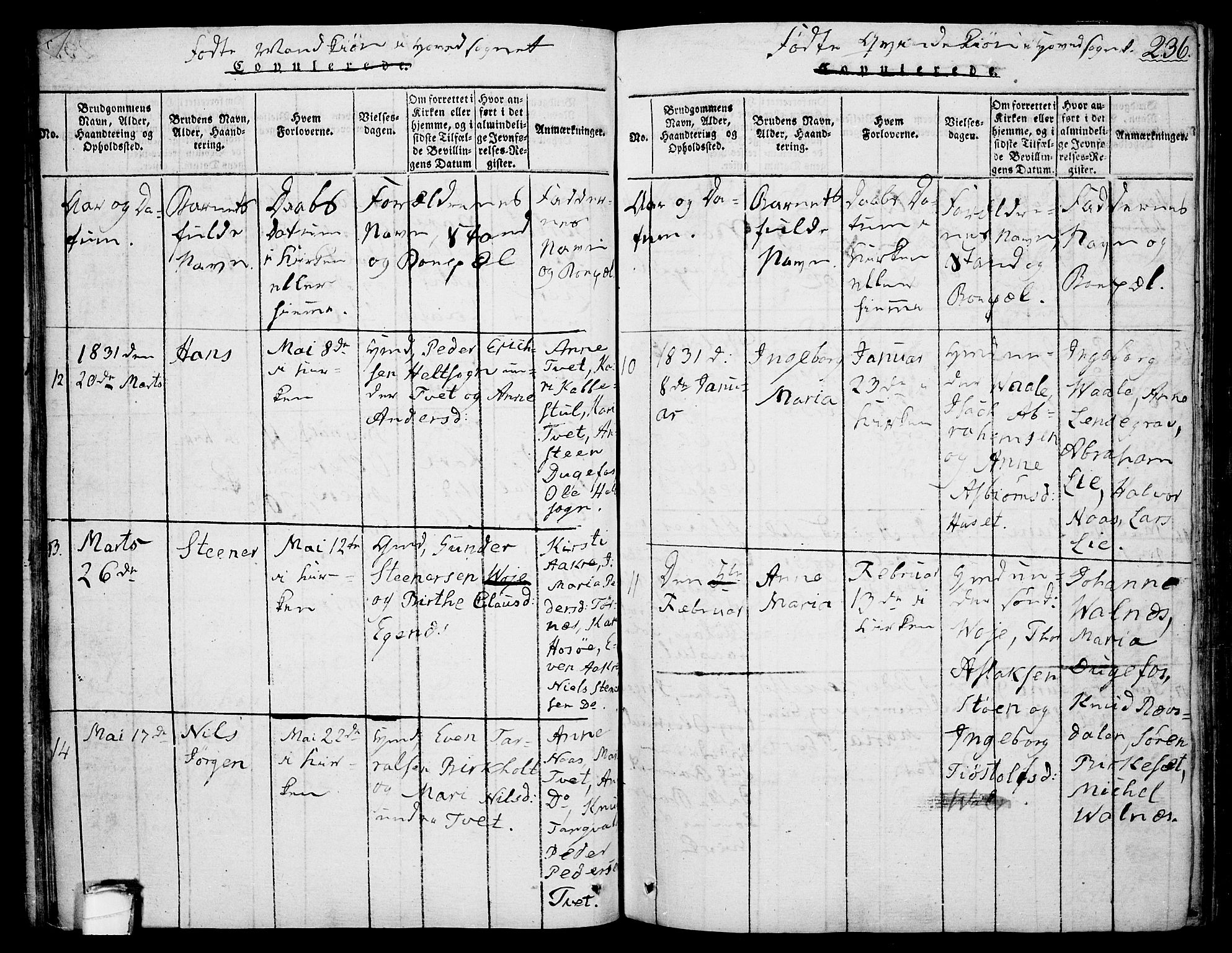 Drangedal kirkebøker, SAKO/A-258/F/Fa/L0005: Parish register (official) no. 5 /1, 1814-1831, p. 236