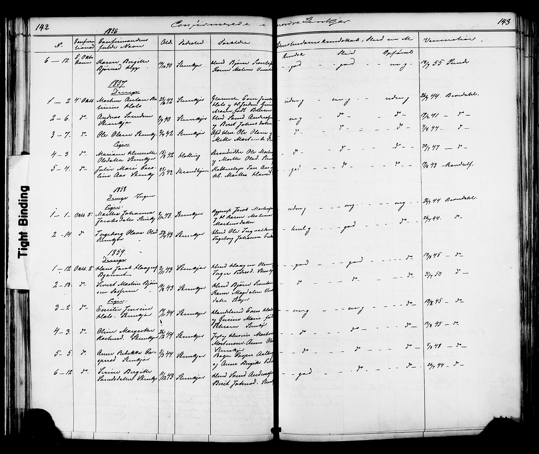 Ministerialprotokoller, klokkerbøker og fødselsregistre - Nord-Trøndelag, SAT/A-1458/739/L0367: Parish register (official) no. 739A01 /2, 1838-1868, p. 142-143