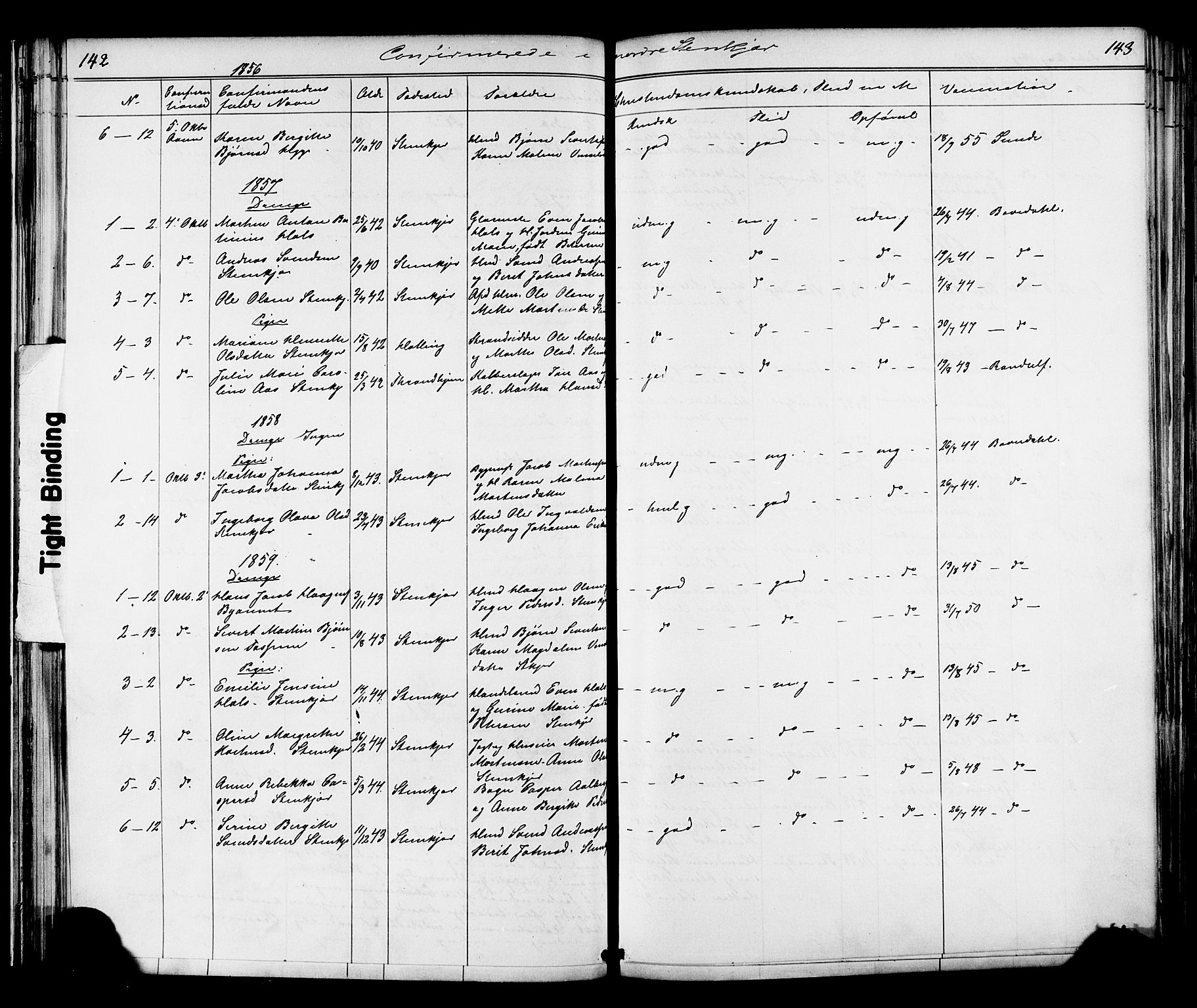 Ministerialprotokoller, klokkerbøker og fødselsregistre - Nord-Trøndelag, AV/SAT-A-1458/739/L0367: Parish register (official) no. 739A01 /2, 1838-1868, p. 142-143