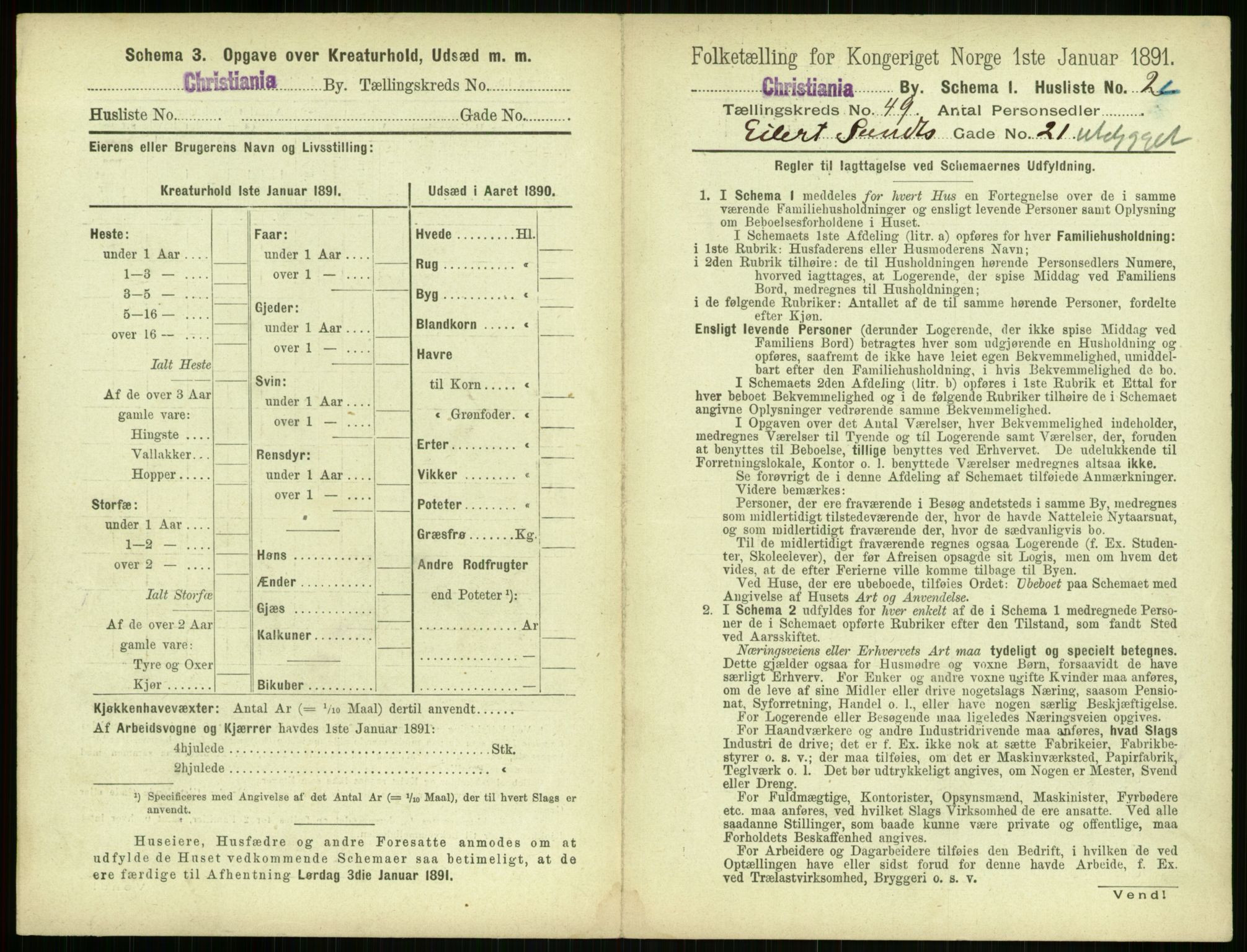 RA, 1891 census for 0301 Kristiania, 1891, p. 28511