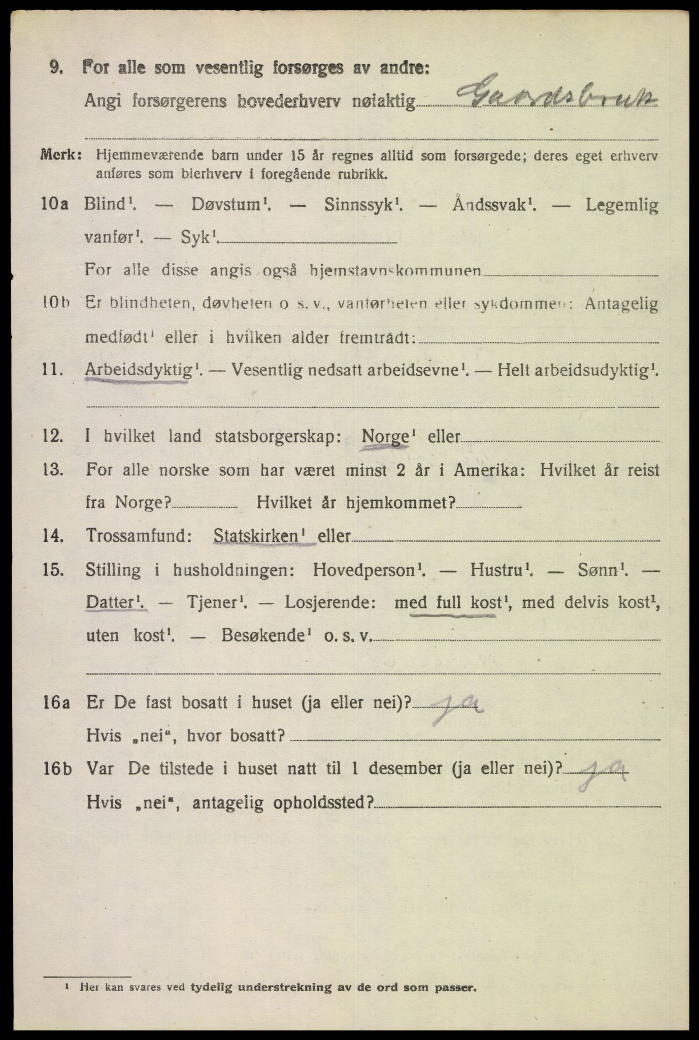 SAK, 1920 census for Kvinesdal, 1920, p. 1972