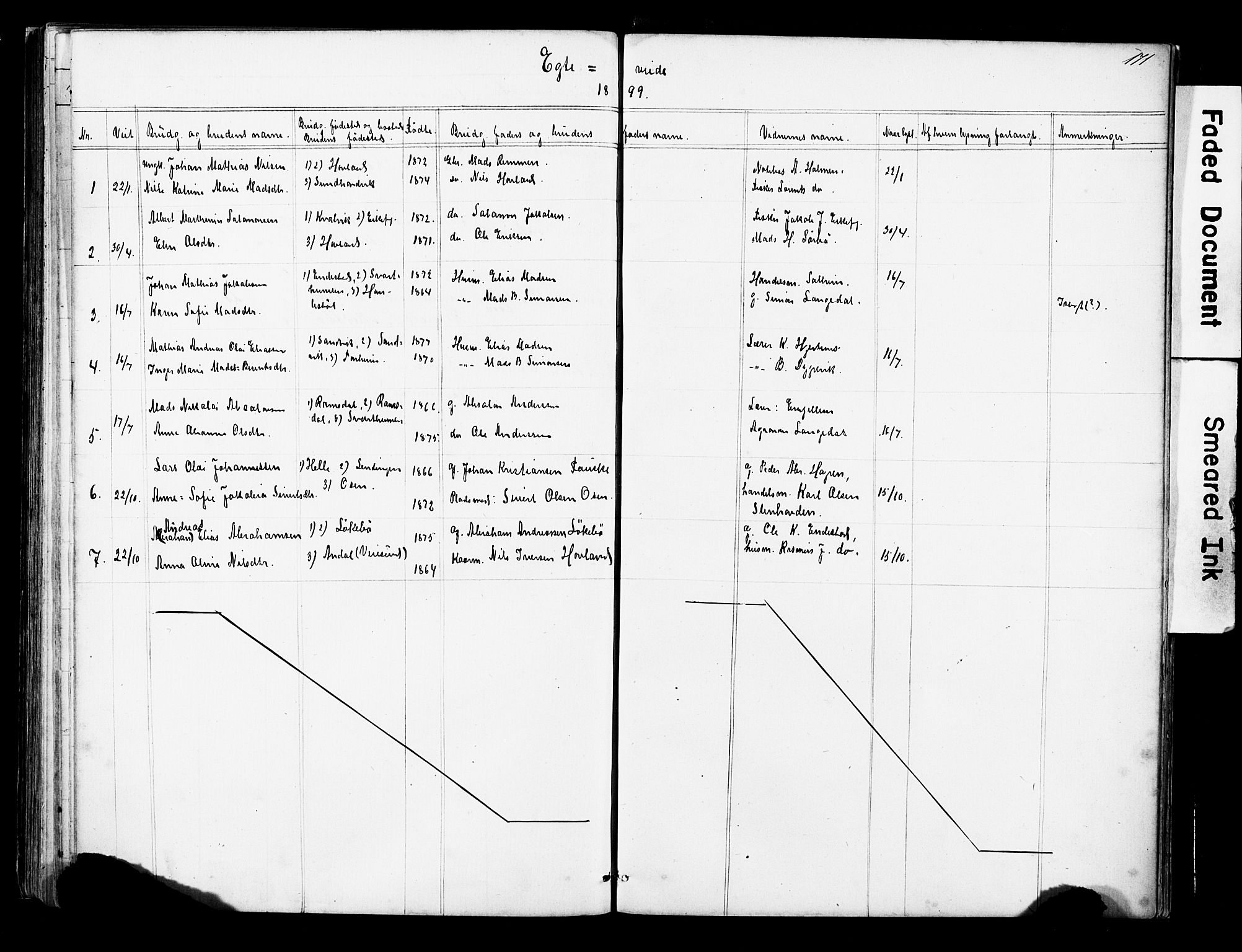 Kinn sokneprestembete, AV/SAB-A-80801/H/Hab/Habe/L0001: Parish register (copy) no. E 1, 1864-1899, p. 171